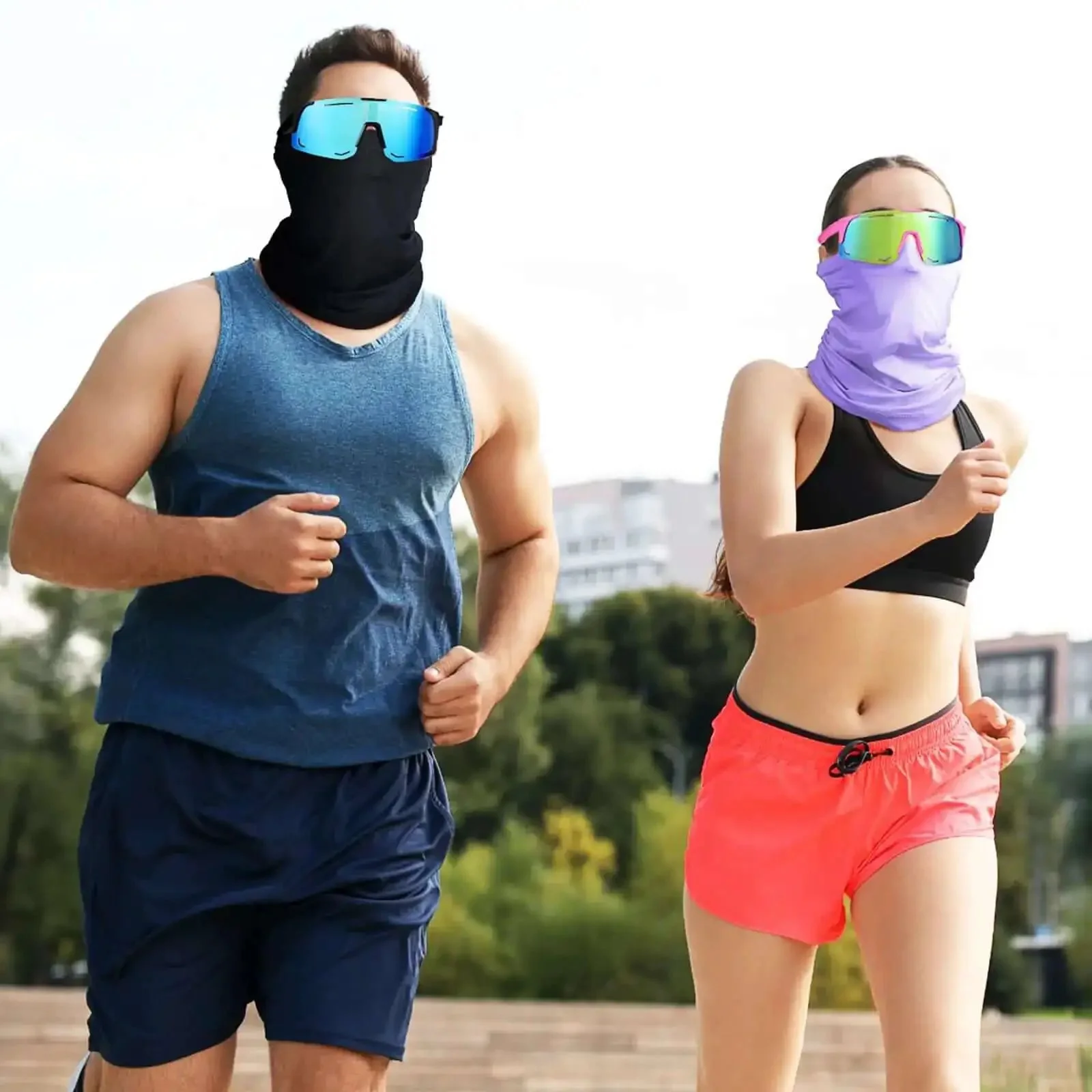 24 Piece Polarized Sports Sunglasses And Breathable Neck Gaiter Face Mask Set For Men Women Your Best Go To Outdoor Gear For Hiking Cycling Running Fishing Driving - Image 3