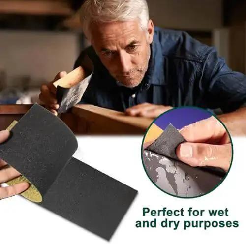 24 Piece Sandpaper Set With 12 Grits From 120 To 3000 Wet Dry Silicon Carbide Sheets For Metal Wood Auto Refinishing And Furniture Smoothing 9 Inch By 3.6 Inch All In One Kit To Tackle Any Job From Fine Finish To Heavy Duty - Image 4