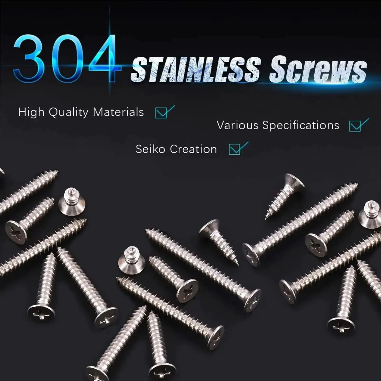 245 Piece Stainless Steel Self Tapping Screws Kit With 14 Sizes From 4 To 12 For Drywall Wood Metal Phillips Flat Head Drive Screws 304 Stainless Assortment Fasteners Heavy Duty Must Have - Image 6