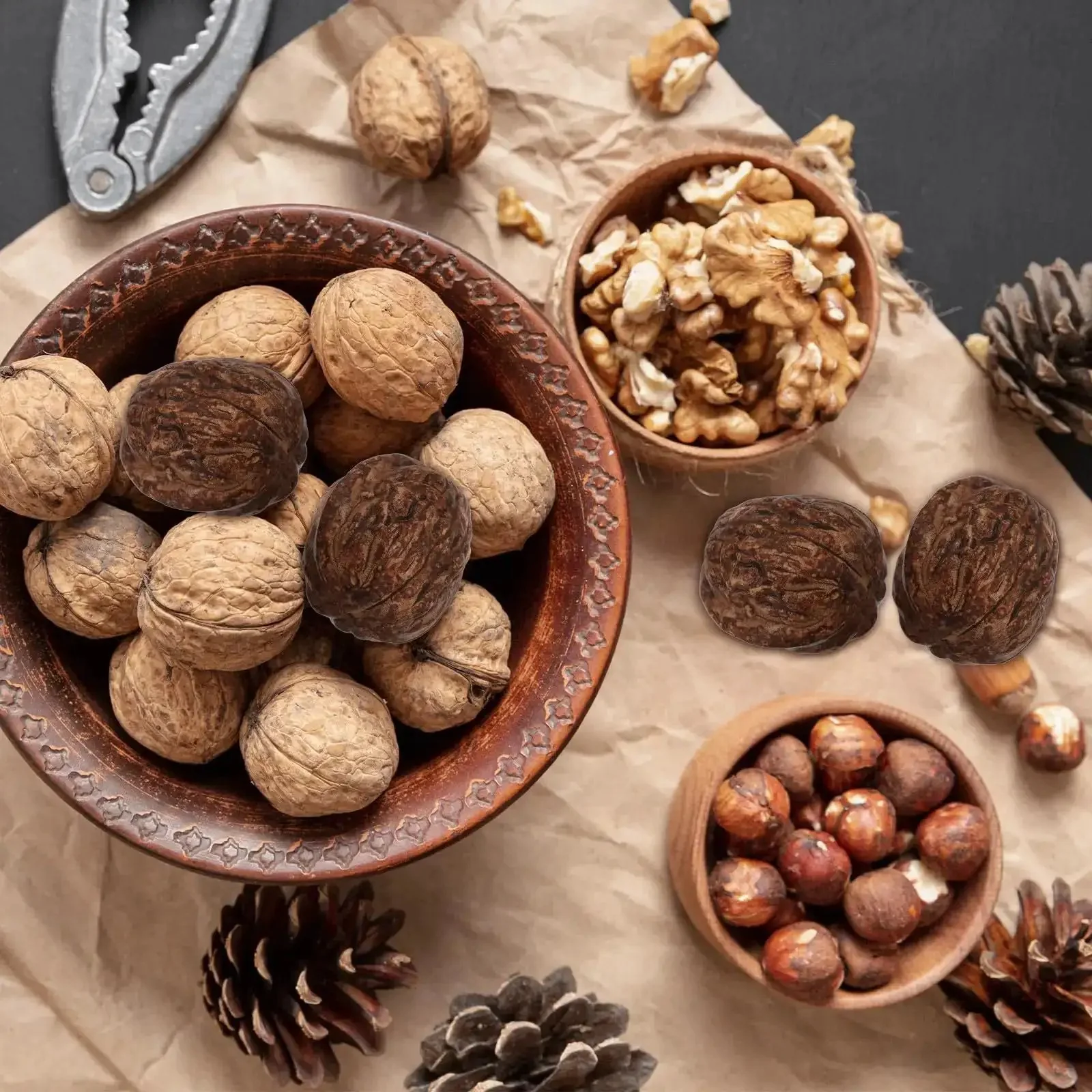 24Pcs Realistic Artificial Walnut Nuts Miniature Faux Fruit Photo Props For Home Table Display Staging And Food Styling That Looks Real And Natural Walnut Accessories For Realistic Decor And Creative Photo Shoots - Image 4