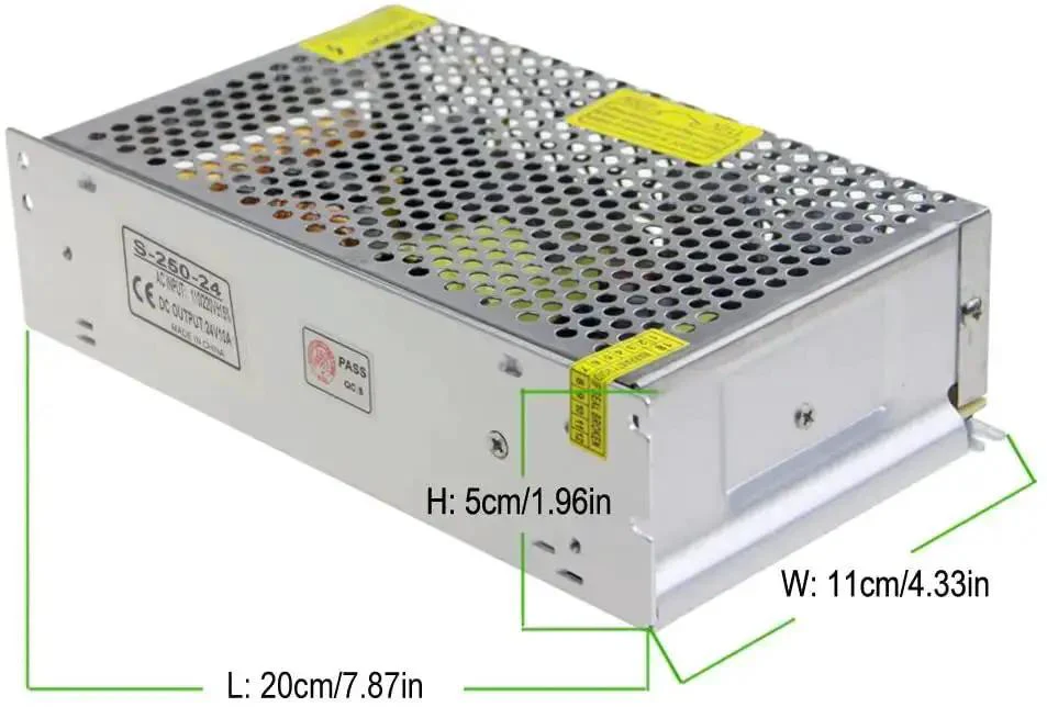 24V 10A Regulated Power Supply Adapter 240W Switching Converter With 110V 220V AC To DC Output Plug And Play Ready Three Channel Output For LED Strip CCTV Camera Security System Overload And Short Circuit Protection - Image 7