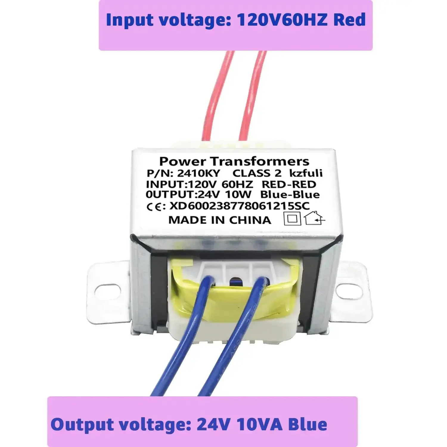 24V 10W AC To AC Power Transformer With 120V 60Hz Input 24V 10VA Output No Load 25.8V Compact 75mm Ideal For Stage Lighting Audio Gear Small Power Supplies And RV Emergency Lighting - Image 3