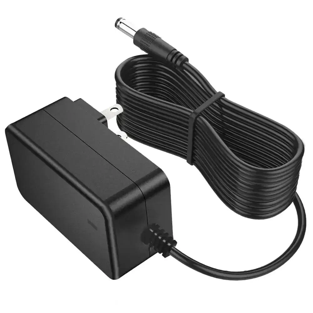 24V 1A DC Power Supply Adapter With Universal 100-240V AC Input And 24W Output, Safe Switching Design, Plug And Play 10 Feet Extra Long DC Extension Cord And 5.5mm x 2.5/2.1mm DC Plug, Great For CCTV Cameras LED Strips Routers