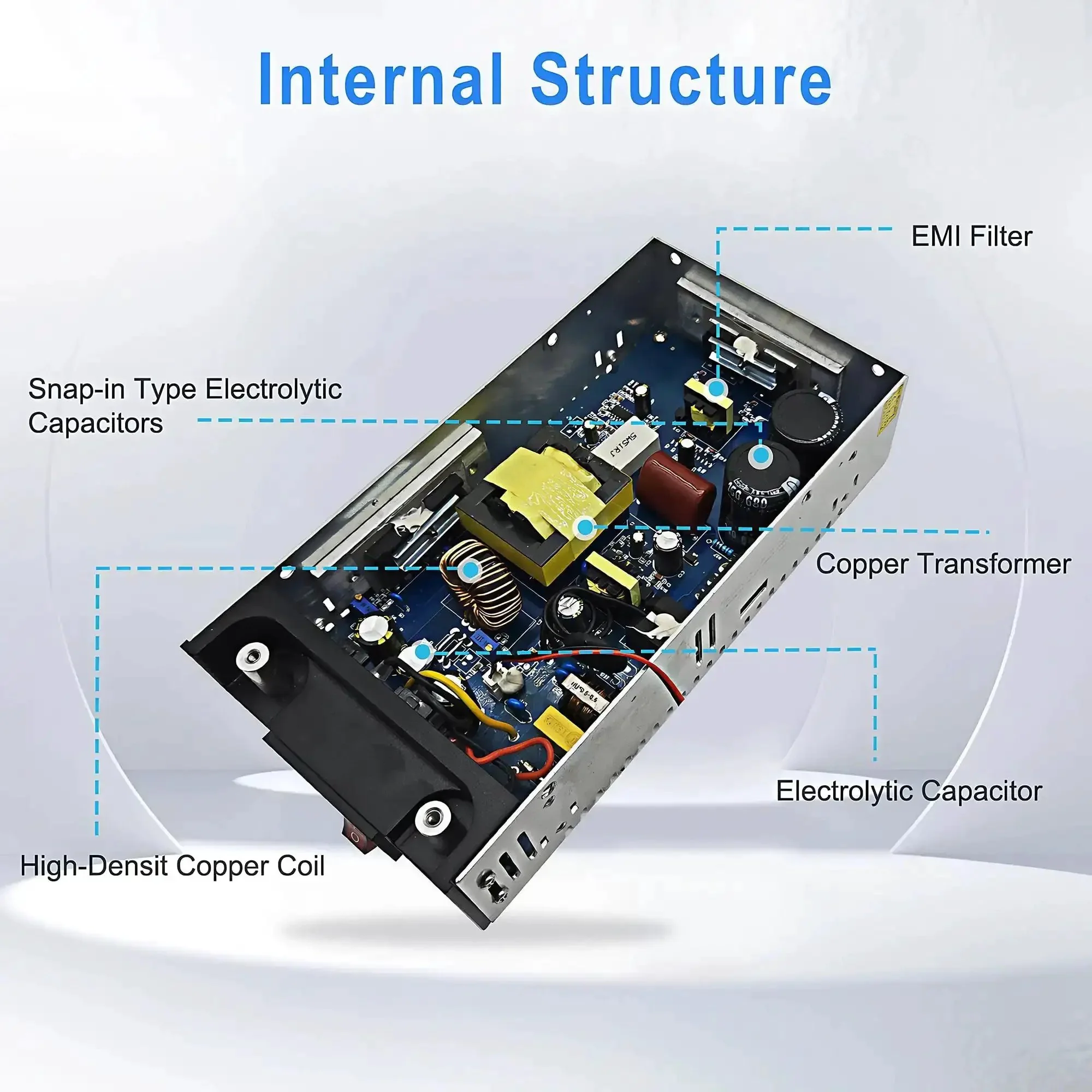 24V 25A 600W Power Supply Converter From Universal AC110 220V Input To Regulated DC24V For LED Strips CCTV Cameras Radios And RVs With One Button Power On Off And Full Protection Features - Image 6