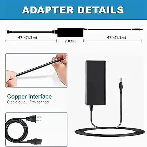 24V 3A Power Adapter Replacement For ENG 3A-603DN24 3A603DN24 Audio Video Equipment Non OEM No Frills, 4ft Cable, Switch Mode PSU, Low Noise, Low Heat, Durable Mains Charger - Image 4