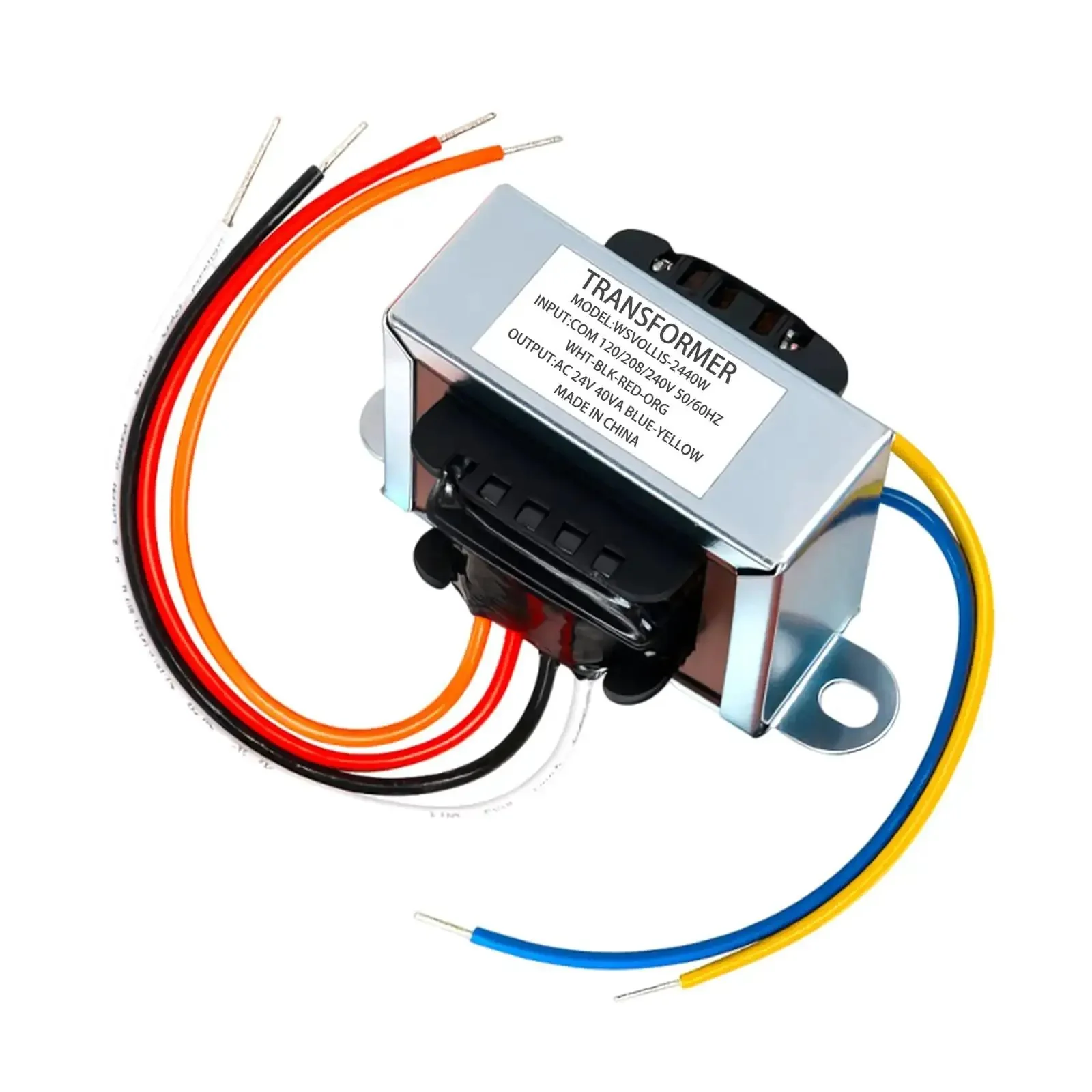 24V 40VA HVAC Control Transformer With Multi Tap Isolation Primary 120 208 240V Secondary 24V Foot Mount Replacement For 4031F GT446 PF42440 Ideal For HVAC Systems Industrial Controls And Air Conditioning Circuits