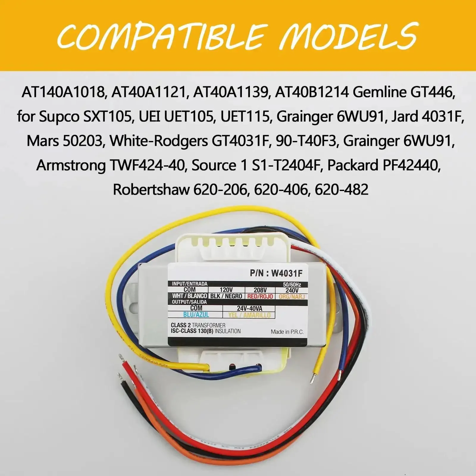 24V AC Transformer For HVAC Systems, Primary 120 208 240V To 24V Secondary, Isolation Replacement Transformer For Furnaces, Air Conditioners, Relays And Gas Valves, Multi Tap Control Transformer - Image 5