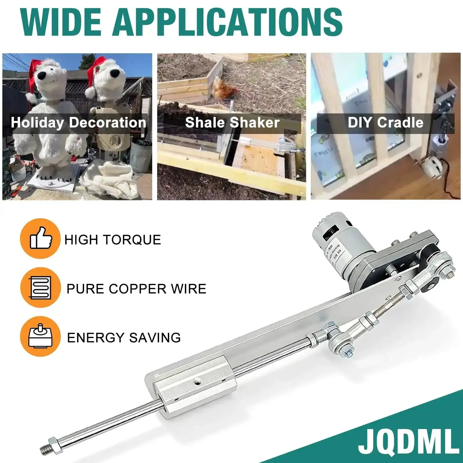 24V Adjustable Reciprocating Linear Actuator With Telescoping Stroke From 1.18 To 6 Inches, 120 RPM High Torque Up To 40 Lbs, Includes Suction Cup, Speed Controller, And Remote Control For Easy, No Drama Remote Operation - Image 2