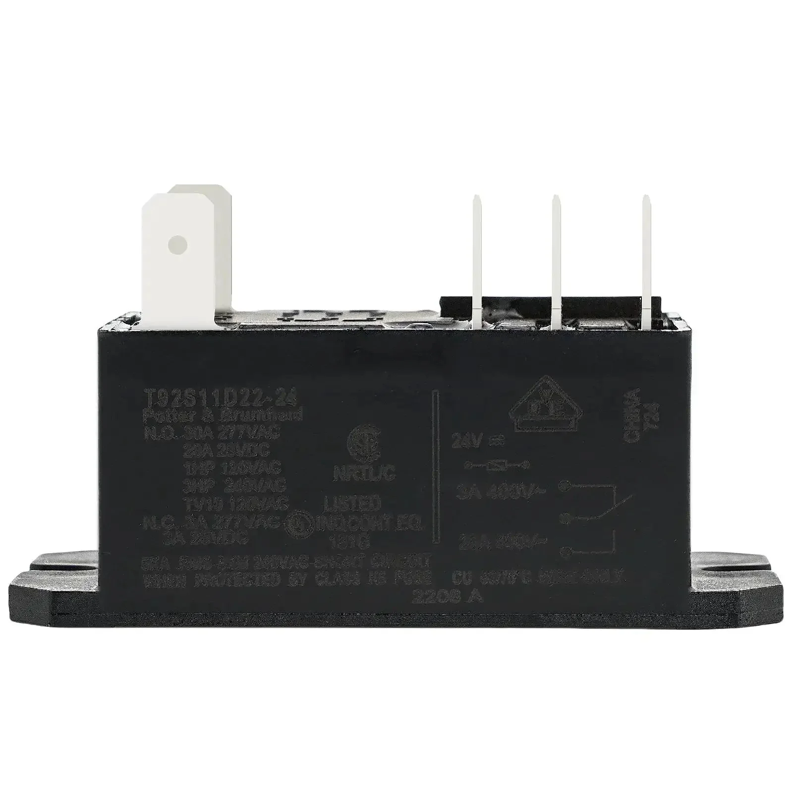 24V DC DPDT Power Relay With 8 Pin Quick Connect Top Sealed 30A Rating Two Form C Contacts General Purpose Industrial Grade Heavy Duty For Residential And Commercial Equipment Control
