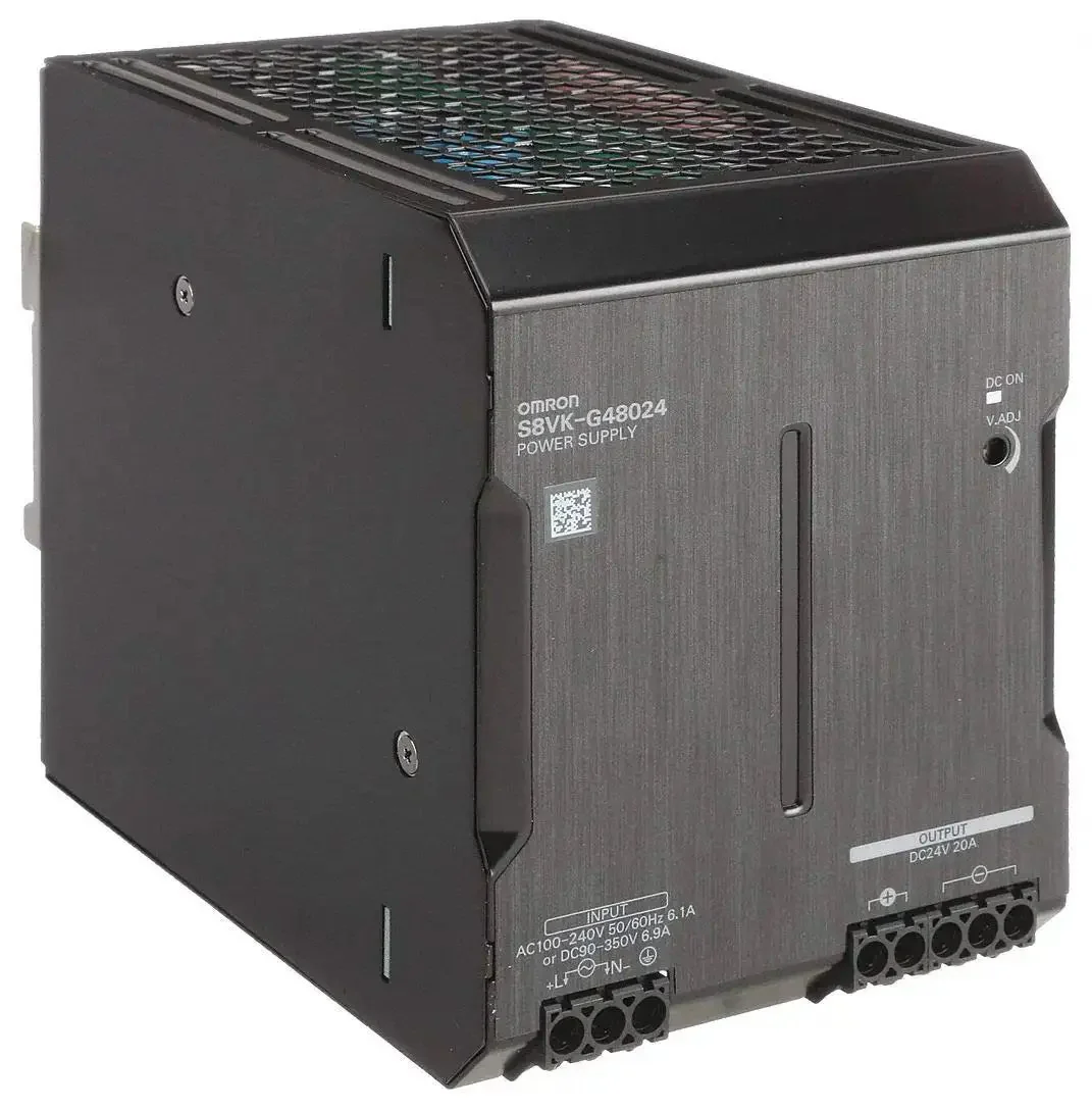 24V DC Power Supply, 480W Output, Wide Input Range 85-264 VAC or 90-350 VDC, IP20 Enclosure, Single-Phase Switch-Mode Converter, S8VK-G Series, Built Tough for Control Panels and Automation