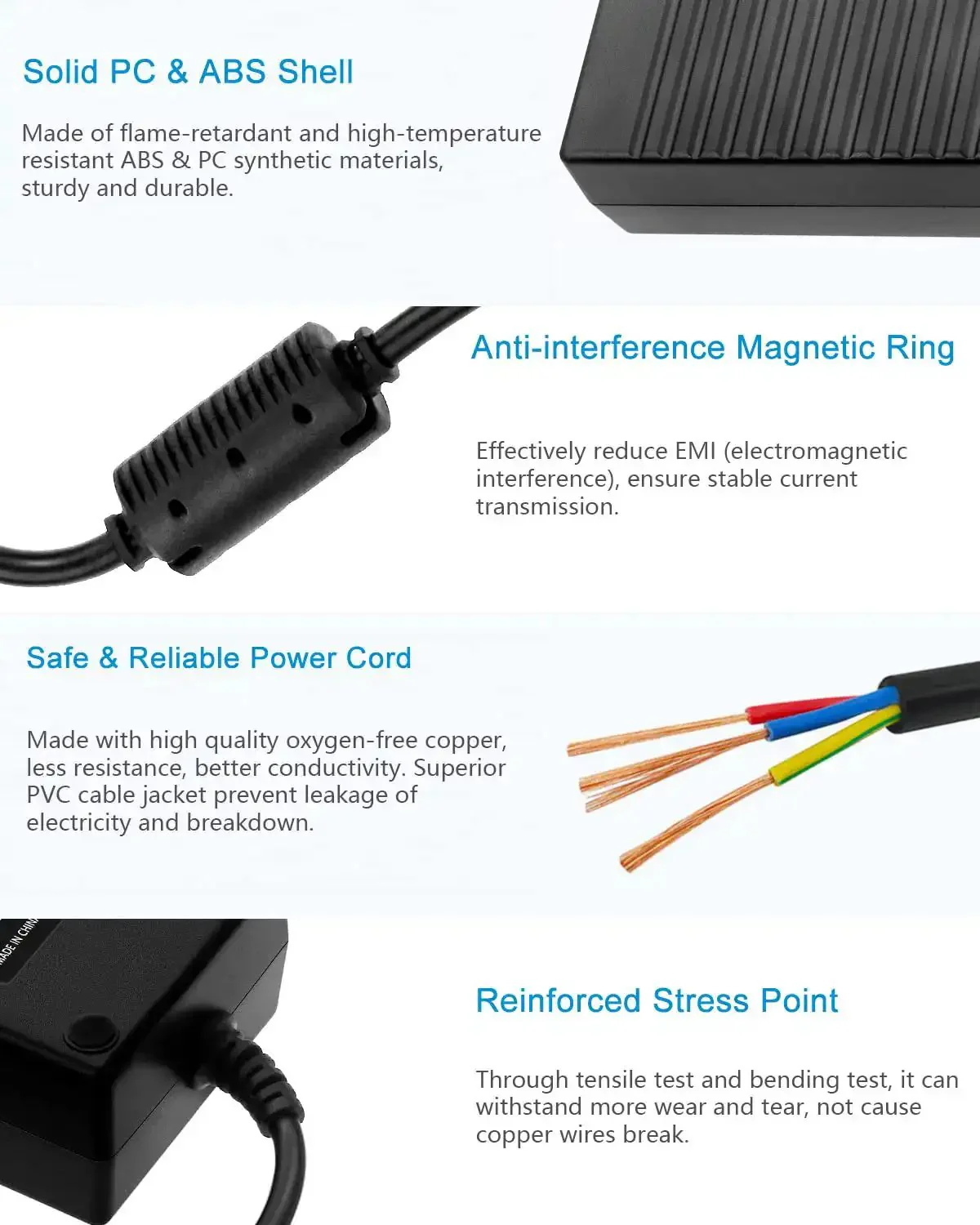 24V DC Power Supply 5A AC Adapter 100-240V Universal Wall Transformer For LED Strips CCTV Cameras Printers And LCD Monitors 5.5x2.5mm Output Jack Also 5.5x2.1mm Use At Or Below 80 Percent Load - Image 4