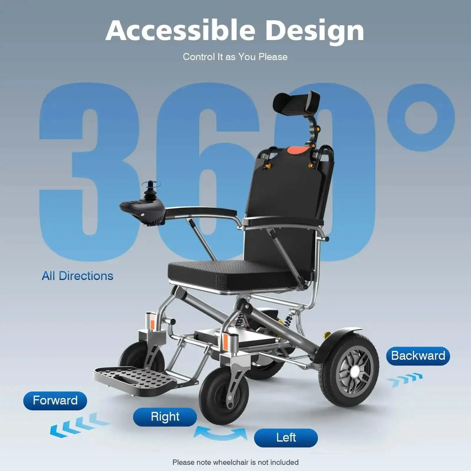 24V DC Wheelchair Joystick Controller with Brake, 360 Degree Free Steering for Electric Mobility Wheelchairs, Flexible Replacement Controller, Easy Install, Wide Compatibility WB5003 - Image 6