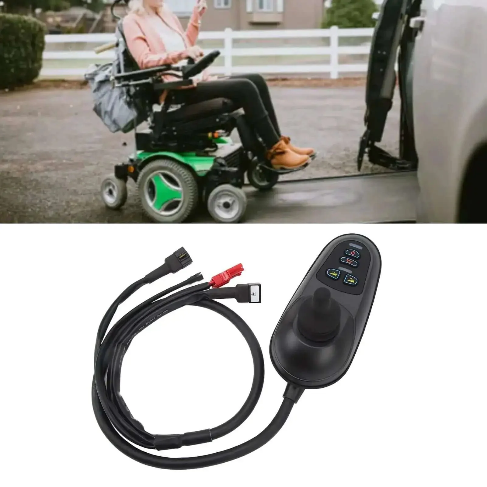 24V Electric Wheelchair Joystick Controller With Brake Connector For Easy Speed And Direction Control In Mobility Aids Plug And Play Installation Reliable Stop On Release Compatible With Electric Wheelchairs - Image 9