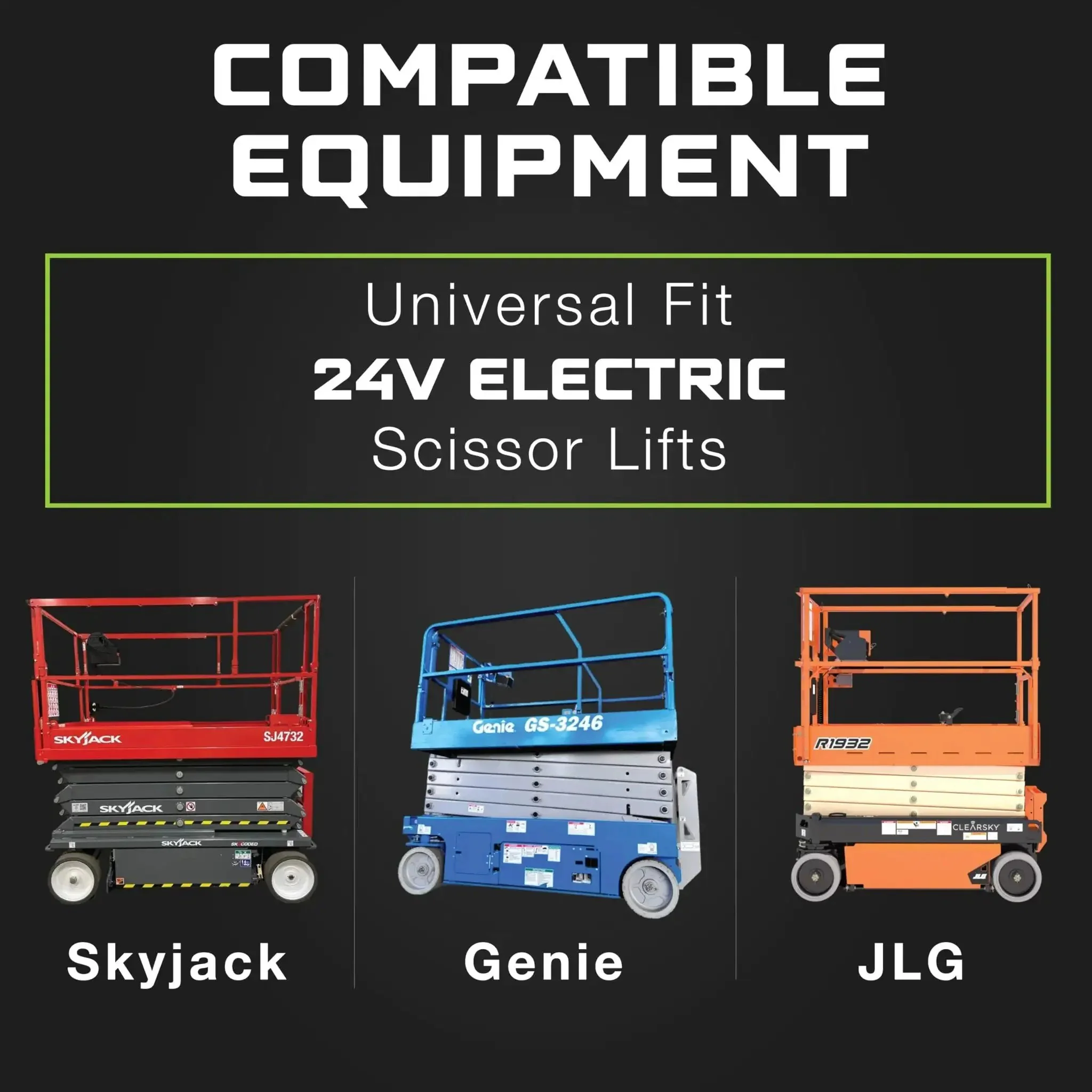 24V Lead Acid Battery Charger For Genie SkyJack JLG Scissor Lift Forklift Electric Pallet Jack And Floor Scrubber Lightweight 25A Pro Grade Charger With Onboard Ring Terminals 8Ft AC Cord 4Ft DC Cables - Image 5