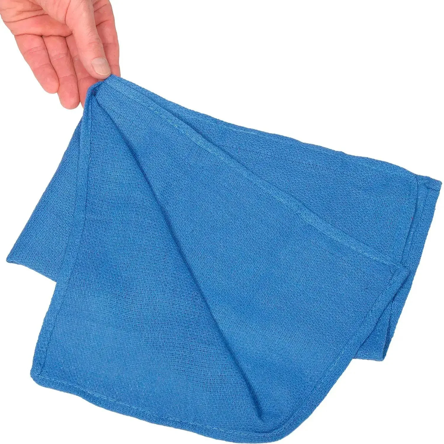 25 Lb Box 100 Percent Cotton Huck Towels Blue 15 By 25 Inch 175 Towels Pre Laundered For Janitorial Pros Food Service And Precision Instrument Applications Machine Washable - Image 5
