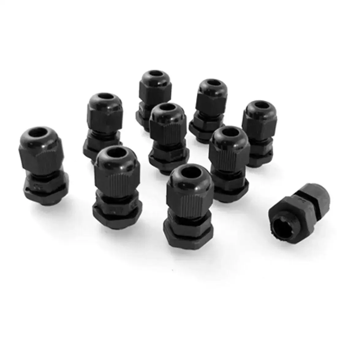 25 Pack PG7 Black Plastic Waterproof Cable Glands Joints For 3 To 6.5mm Wires With 9mm Thread IP68 Seal Nylon Durable Weatherproof Cable Glands Kit For Secure Wire Fixing And Sealed Enclosures - Image 4