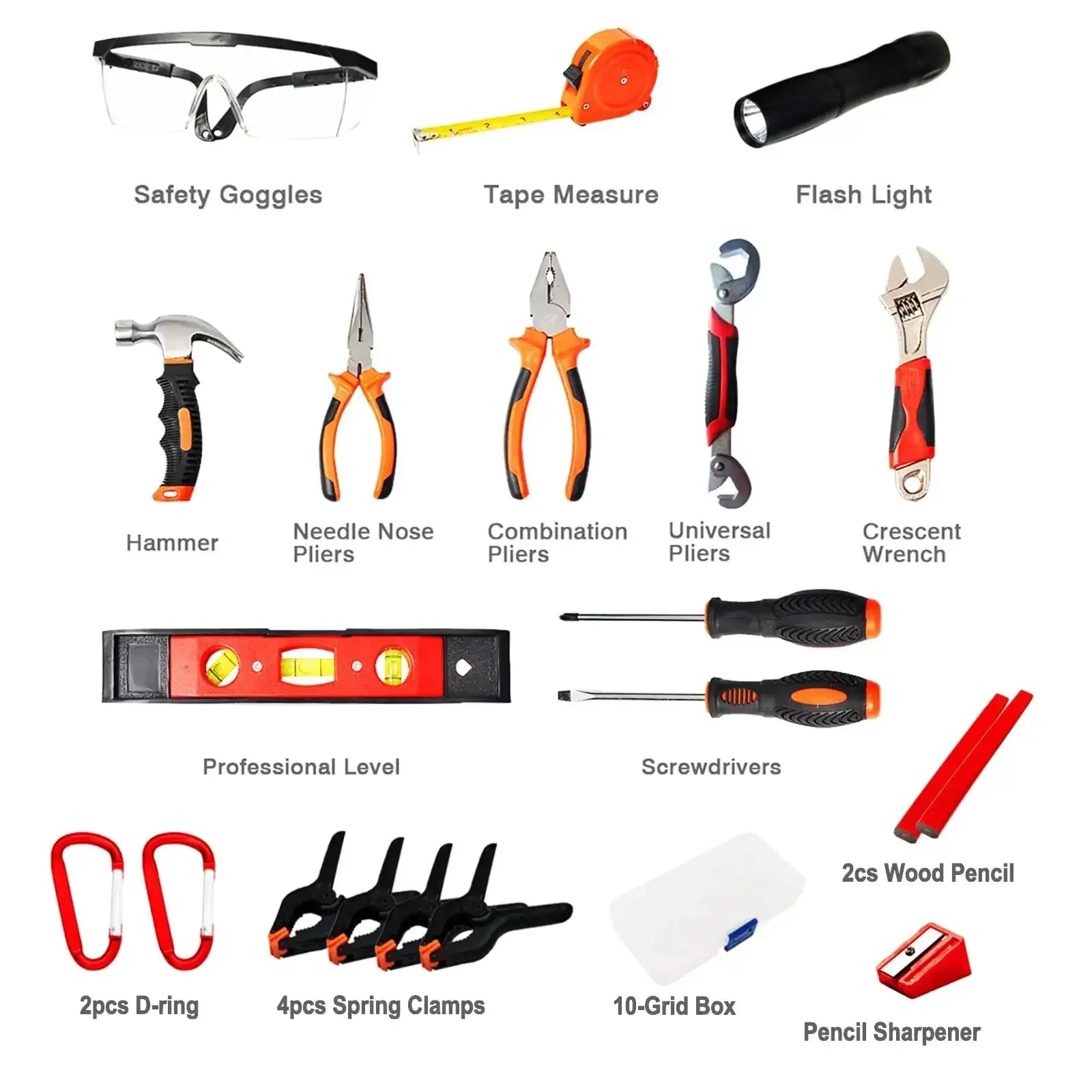 25 Pieces Kids Real Tool Kit With Real Hand Tools For Young Builders Includes Kids Tool Belt And Pouch Bag Magnetic Wristband Safe Steel Tools For DIY Woodworking Home Repair Projects - Image 5