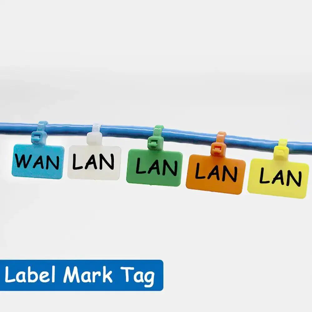 250 Pack 6 Inch Self Locking Nylon Cable Ties Multicolor For Wiring And Network Cables With Label Tag Area 1x0.6 Inches Angled Tail For Quick Insertion One Time Use No Release Tab Secure High Tensile Strength - Image 7