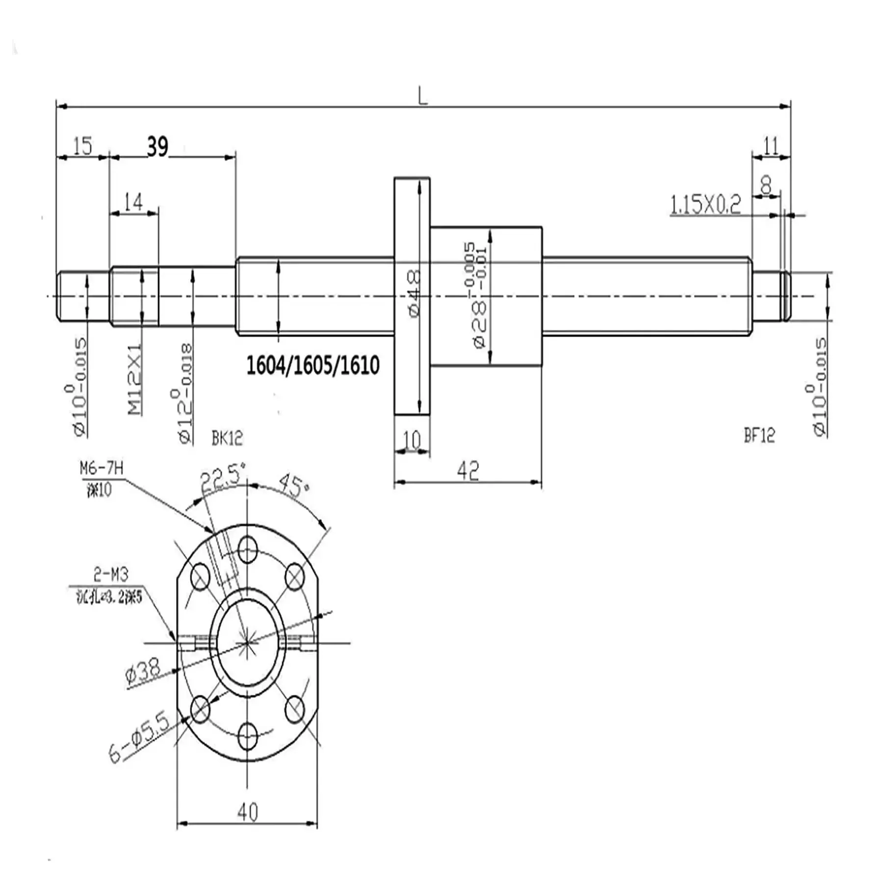 250mm Anti Backlash Ball Screw Kit 16mm Diameter With 5mm Lead Includes Ball Screw Nut End Supports BK BF12 D25L30 Coupler Nut Housing End Machining For Precise CNC Motion And Smooth DIY Friendly Lock Free Travel - Image 8