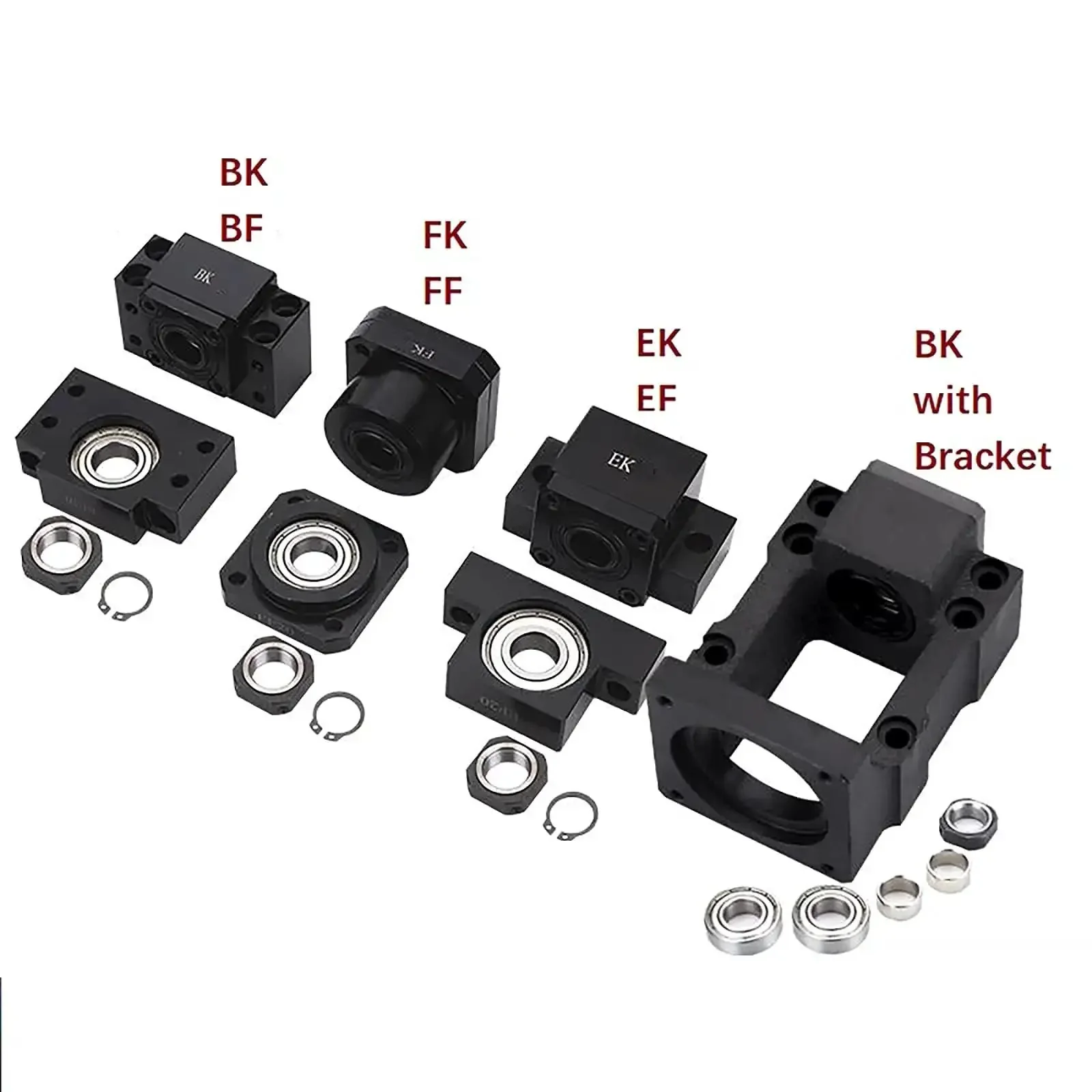 25mm Ball Screw Kit With 1450mm Linear Rail Set SFU2510 RM2510 Anti Backlash System 10mm Lead 57 Inch Length Includes 2 HGH25 Rails And 4 HGH25 CA Bearing Blocks For DIY CNC Builds - Image 4