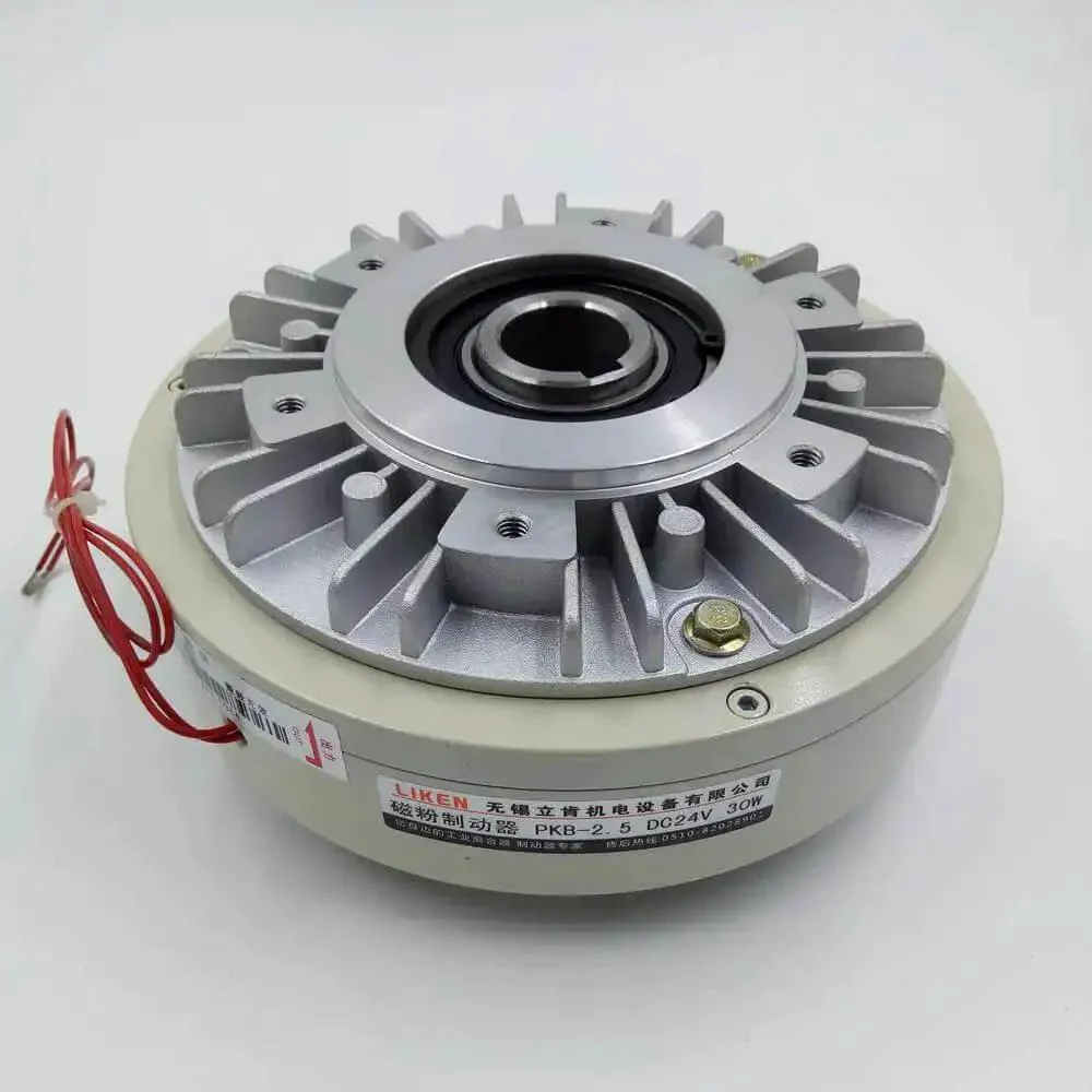 25Nm Magnetic Powder Brake With Hollow Shaft 25mm Center Distance 90mm DC 24V 1500RPM Max Speed For Packaging Machinery Easy Torque Control And Automatic System Compatibility - Image 3