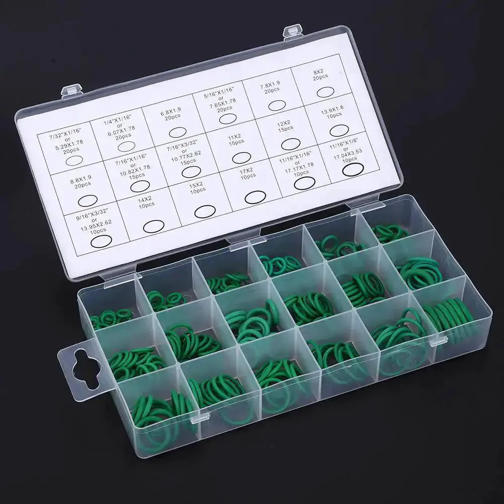 270 Pcs Rubber O Ring Kit With 18 Sizes High Temperature Buna N Seals For Industrial Pneumatic AC Plumbing Repairs Heavy Duty Leak Proof Sealing For Static And Dynamic Cylinders - Image 2