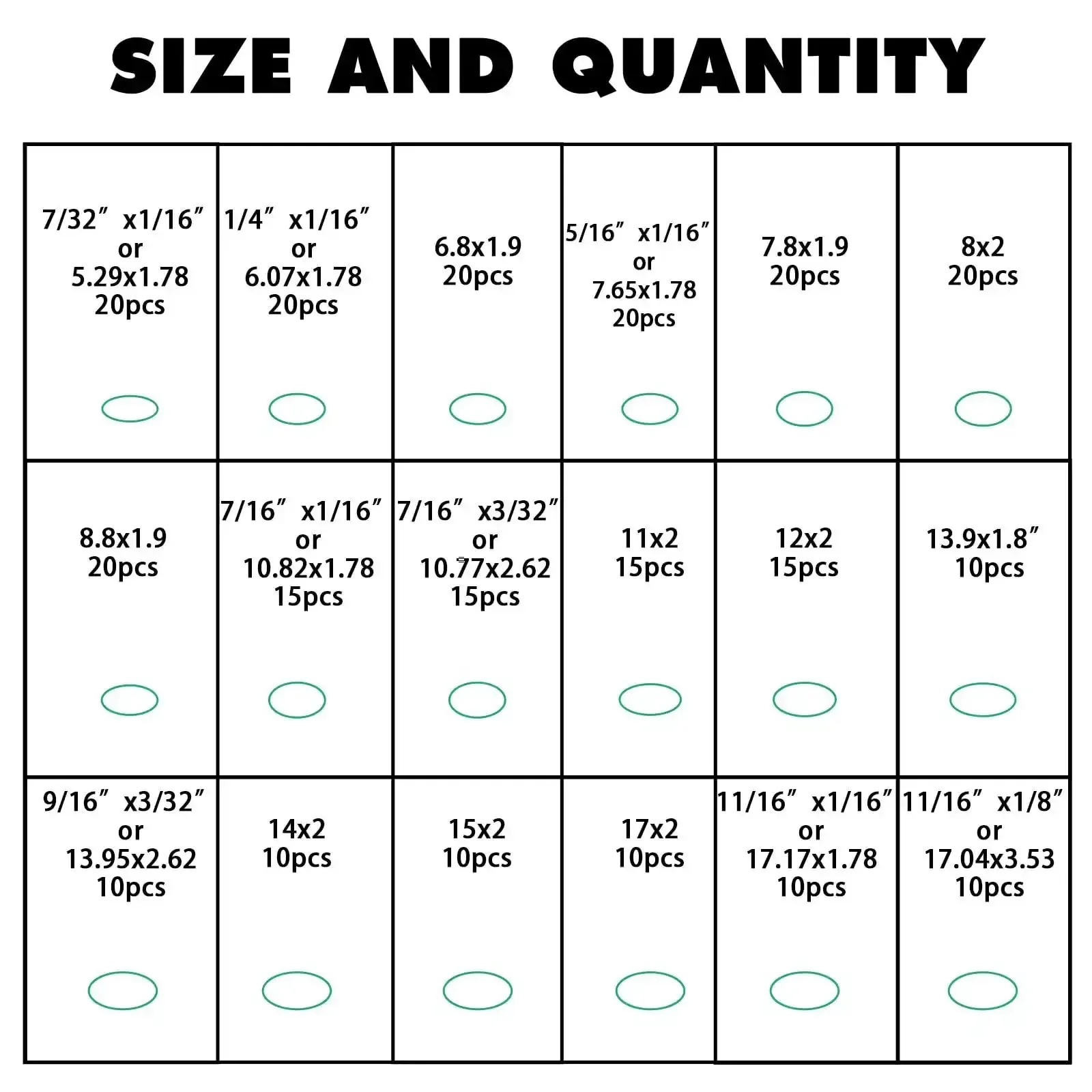 270 Pcs Rubber O Ring Kit With 18 Sizes High Temperature Buna N Seals For Industrial Pneumatic AC Plumbing Repairs Heavy Duty Leak Proof Sealing For Static And Dynamic Cylinders - Image 8