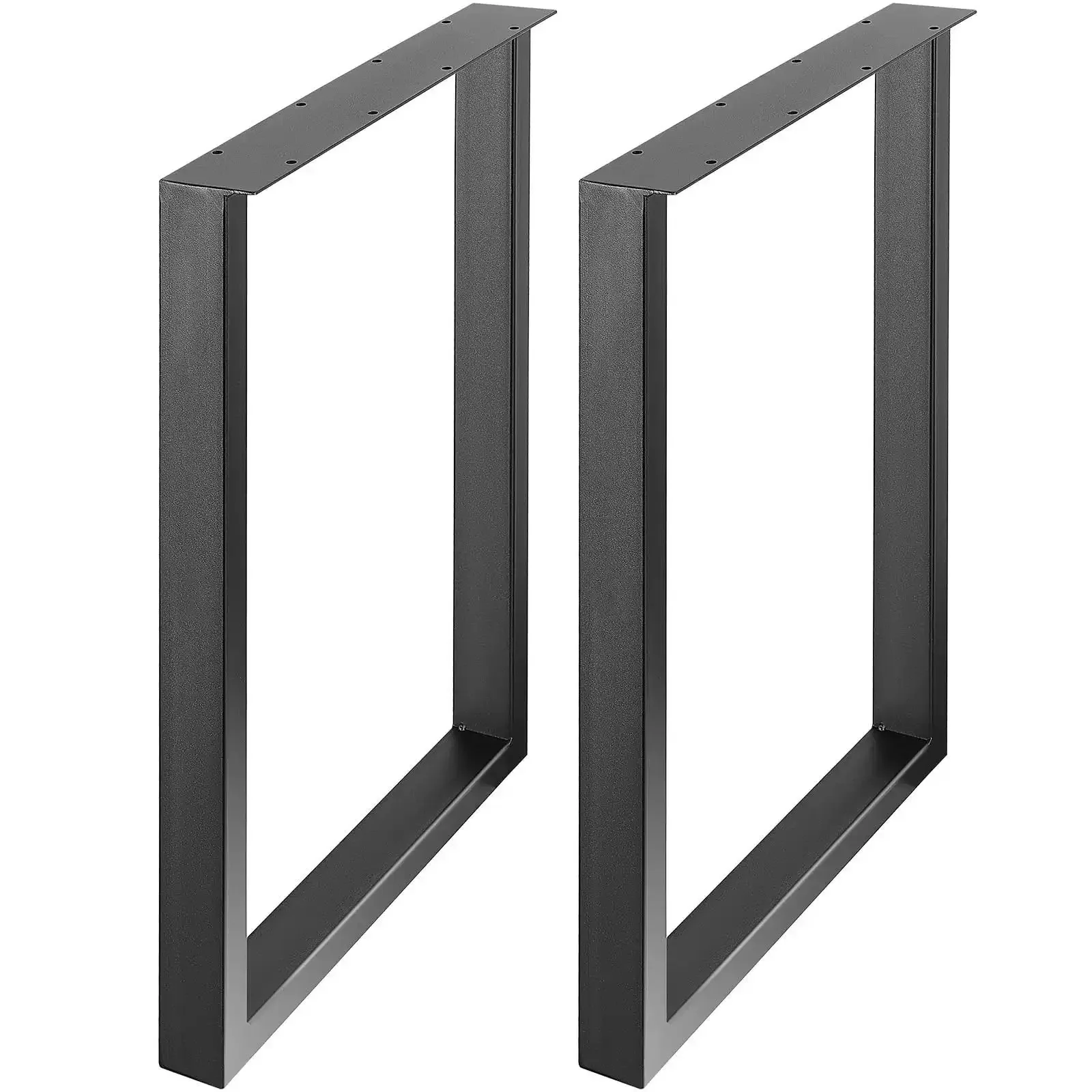 28 Inch Adjustable Square Steel Table Legs Set Of 2 Heavy Duty Desk Legs With 1000 Lb Load Capacity Rust Proof Matte Black Finish Quick Install For DIY Furniture Support - Image 2