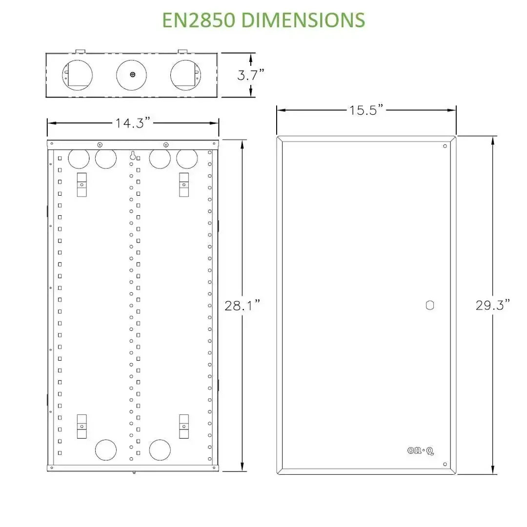 28 Inch Structured Media Enclosure With Hinged Locking Door 20 Gauge Steel Flush Or Surface Mount For Clean Wall Install And Hidden Wiring Wall Ready Plus Literature Pouch Included And Drywall Depth Indicators - Image 10