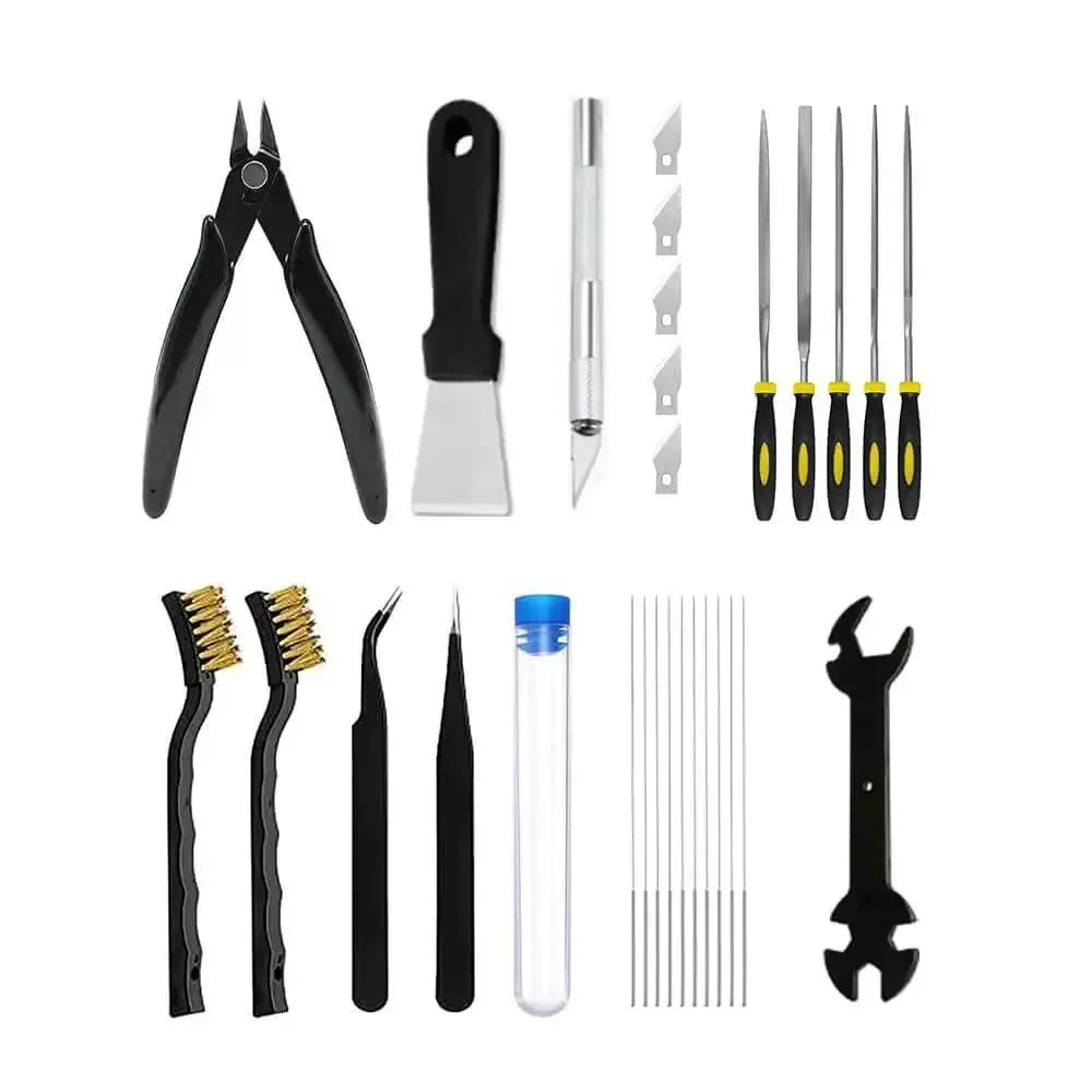 28 Piece 3D Printer Tools Kit With Storage Case For All FDM And SLA Printers Including Bambu Lab Ender 3 Kobra And More Perfect For Leveling Cleaning Build Plate Scraper Filament Handling And Fine Tuning On Every Print