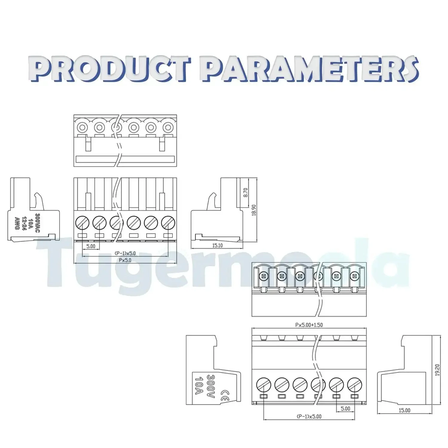 28 Sets Screw Terminal Block Connector Assortment Kit With 5.08mm Pitch Pro Grade Quality Includes 2 Pin 3 Pin 4 Pin 5 Pin Connectors For 24 To 12 AWG Cable On PCB OLA007 - Image 6