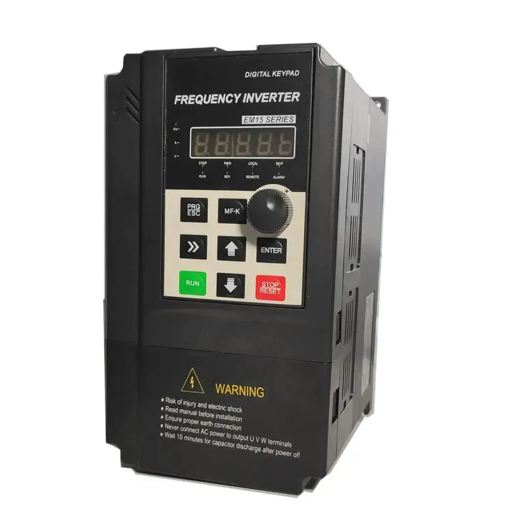 2HP 110V Input VFD to 220V Output Motor Drive For Single Phase To Three Phase Motors, Variable Frequency Controller For AC Motors, 50 Hertz Or 60 Hertz Operation, Easy Hookup To 110V Or 120V Supply To Run 220V 1P Or 3P Equipment