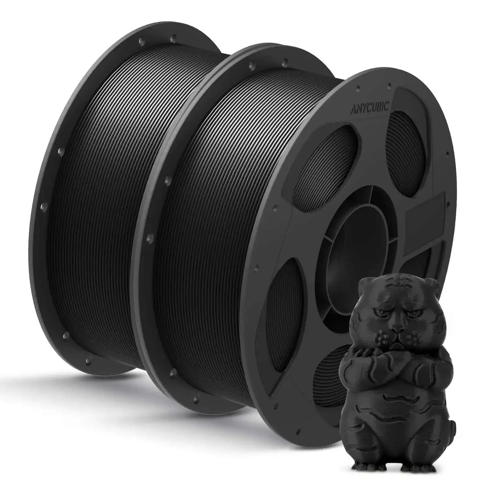 2Kg 1.75mm PLA Filament Bundle Two Black Spools Precise 0.02mm Tolerance Smooth Extrusion For Clean High Detail 3D Printing Compatible With Most FDM Printers Bang For Your Buck