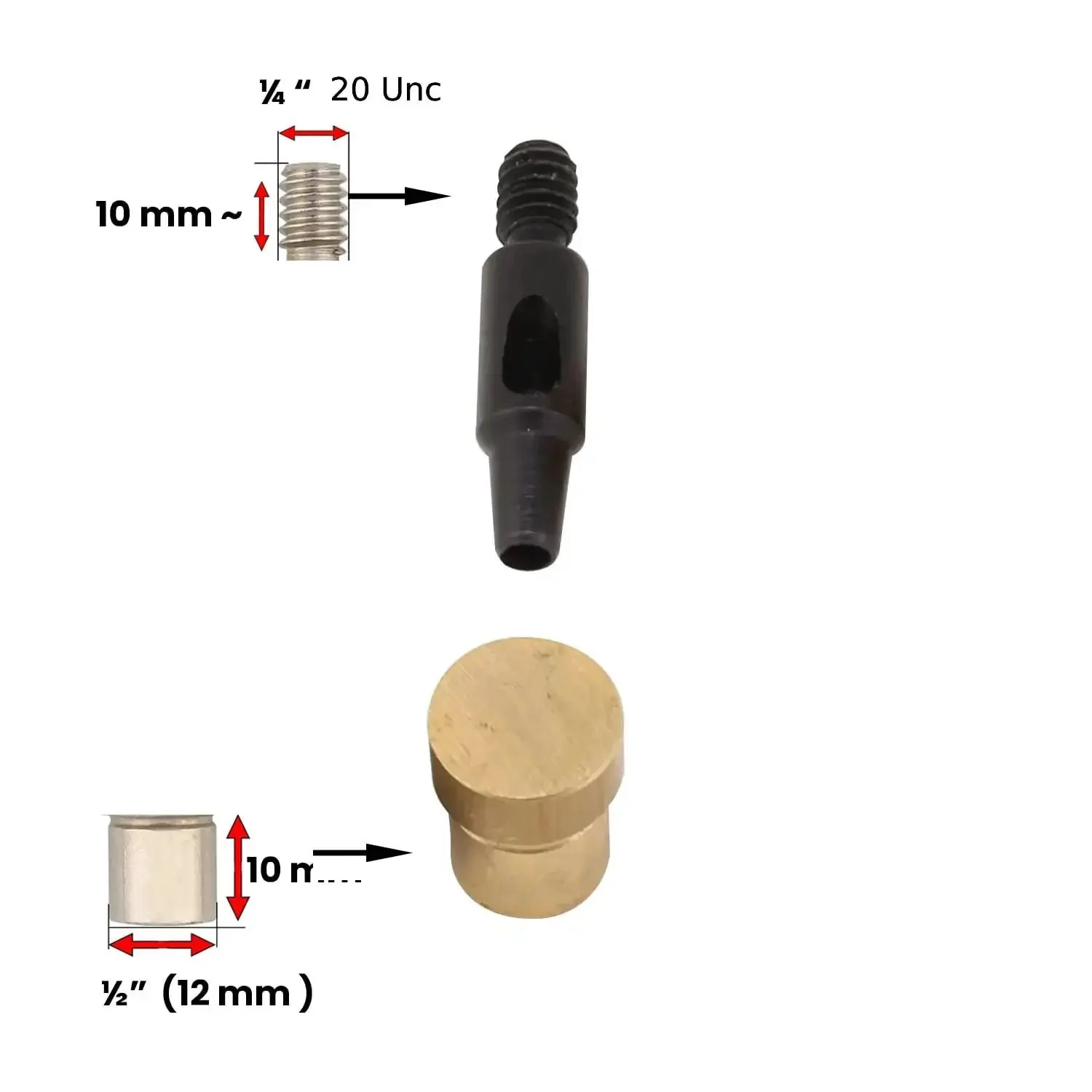 2mm 4mm 6mm 8mm 10mm Leather And Fabric Hole Punch Dies Set For Hand Press Machine, Round Holes For Garments, Cardboard, And DIY Leatherwork, Multi Size Punch Die Kit For Precise Stitching And Clean Edges - Image 2