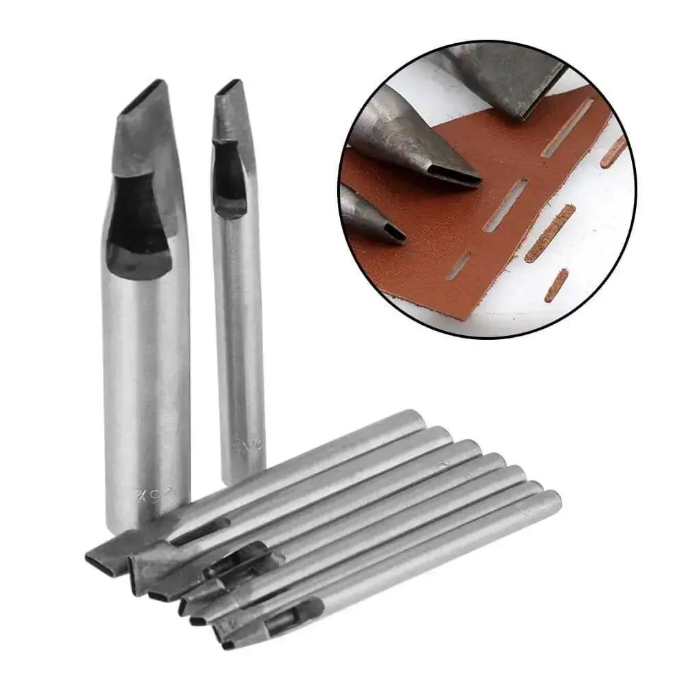 2Mm Leather Oval Hole Punch Kit, 9 Piece Carbon Steel Hollow Punch Set for Leatherwork and Crafts, Pro Grade Tool for Belts, Bags, Gaskets, Vinyl and Cloth, Delivers Clean, Precise Holes Every Time - Image 6