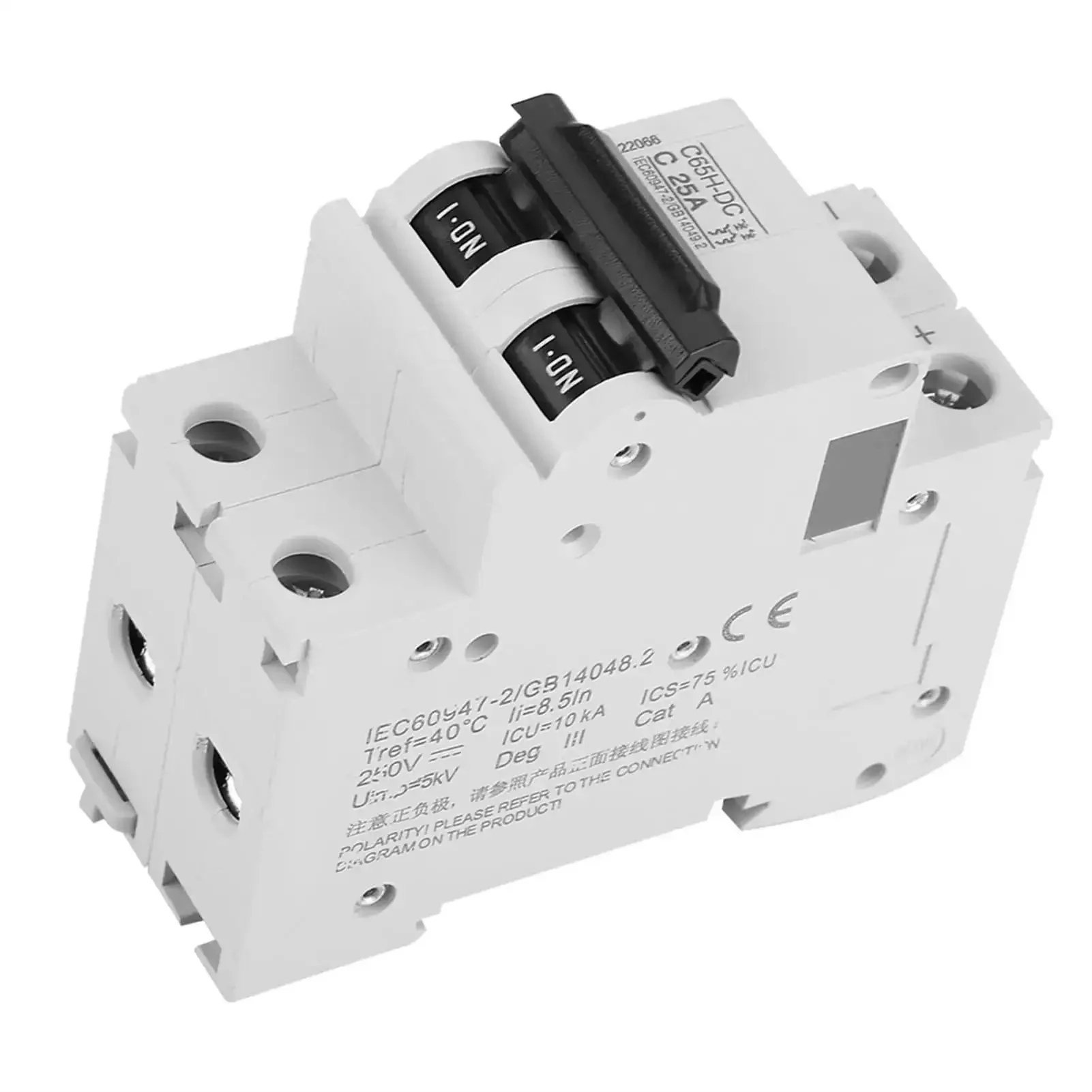 2P Low Voltage DC Miniature Circuit Breaker For Solar Panel Grid Systems 25A, Fast Trip Protection Against Overloads And Short Circuits, Easy To Install, No Fuss Setup, Keeps Solar Wiring Safe And Durable In Any System - Image 9