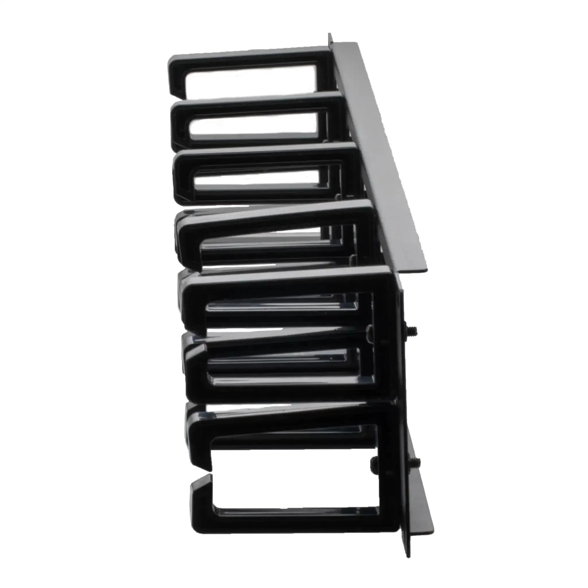 2U Horizontal Cable Management Panel With 5 Plastic Cable Rings And Steel Base Fits Standard 19 Inch Racks Raceway Duct For Neat Patch Cord Routing Easy Mounting Keeps Server And Networking Gear Looking Pro And Organized - Image 3