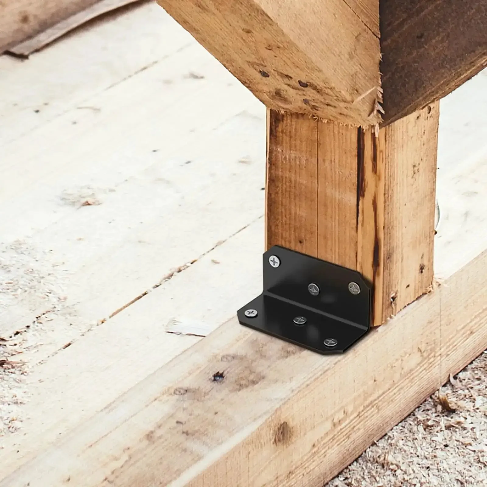 2x4 Inch Galvanized L Bracket 15Pcs Heavy Duty Steel Corner Brace For Wood Shelves Cabinets Tables Desks Bookshelves Fences Decks And More Right Angle 90 Degree Joist Brackets Built Tough For Heavy Loads - Image 2