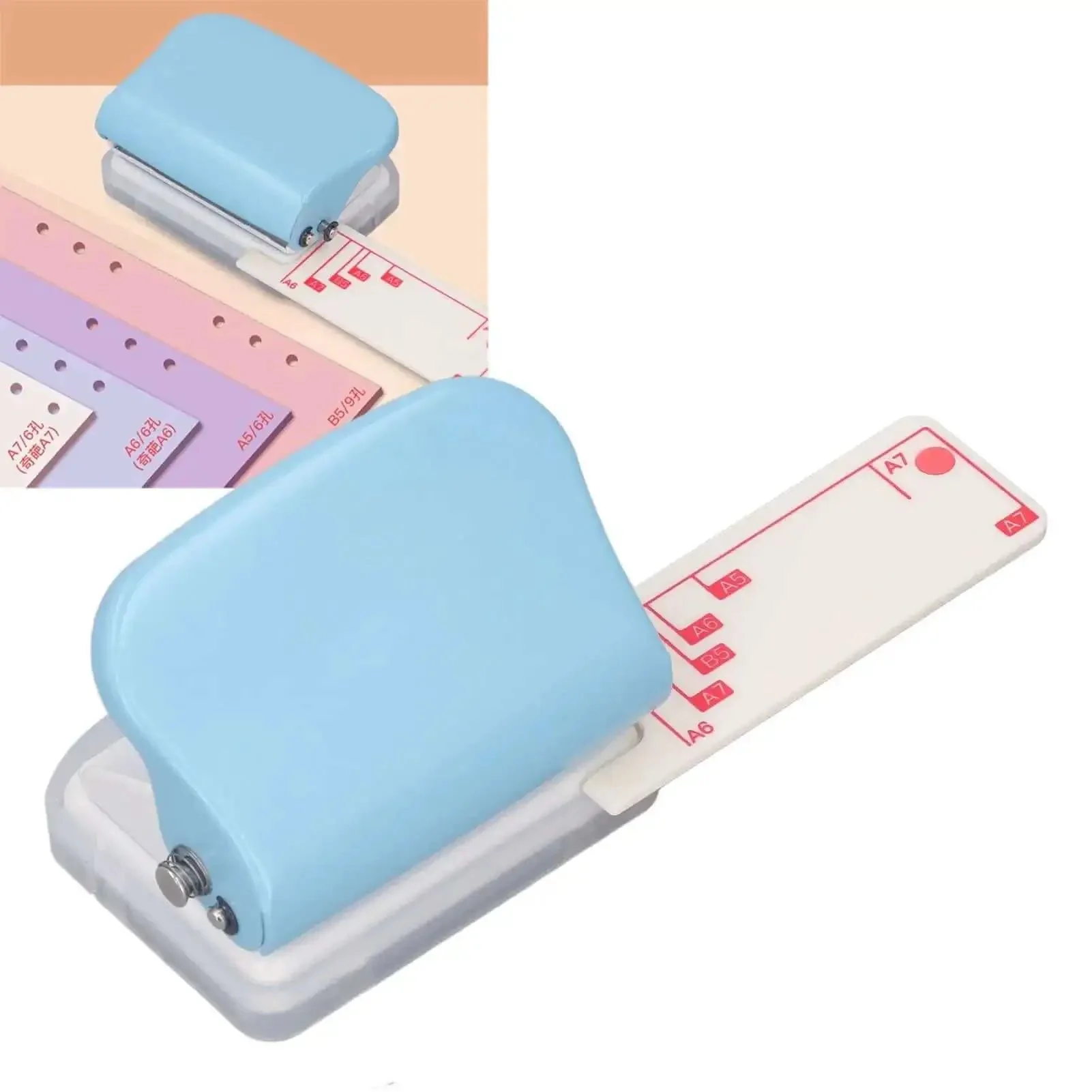 3 Hole Paper Punch Handheld, 5 Sheets Capacity, Metal Body With Slipproof Grip And Plastic Cover, Great For Binding Files, Test Papers, Diy Projects And B5 Size Paper At Home Or School - Image 6