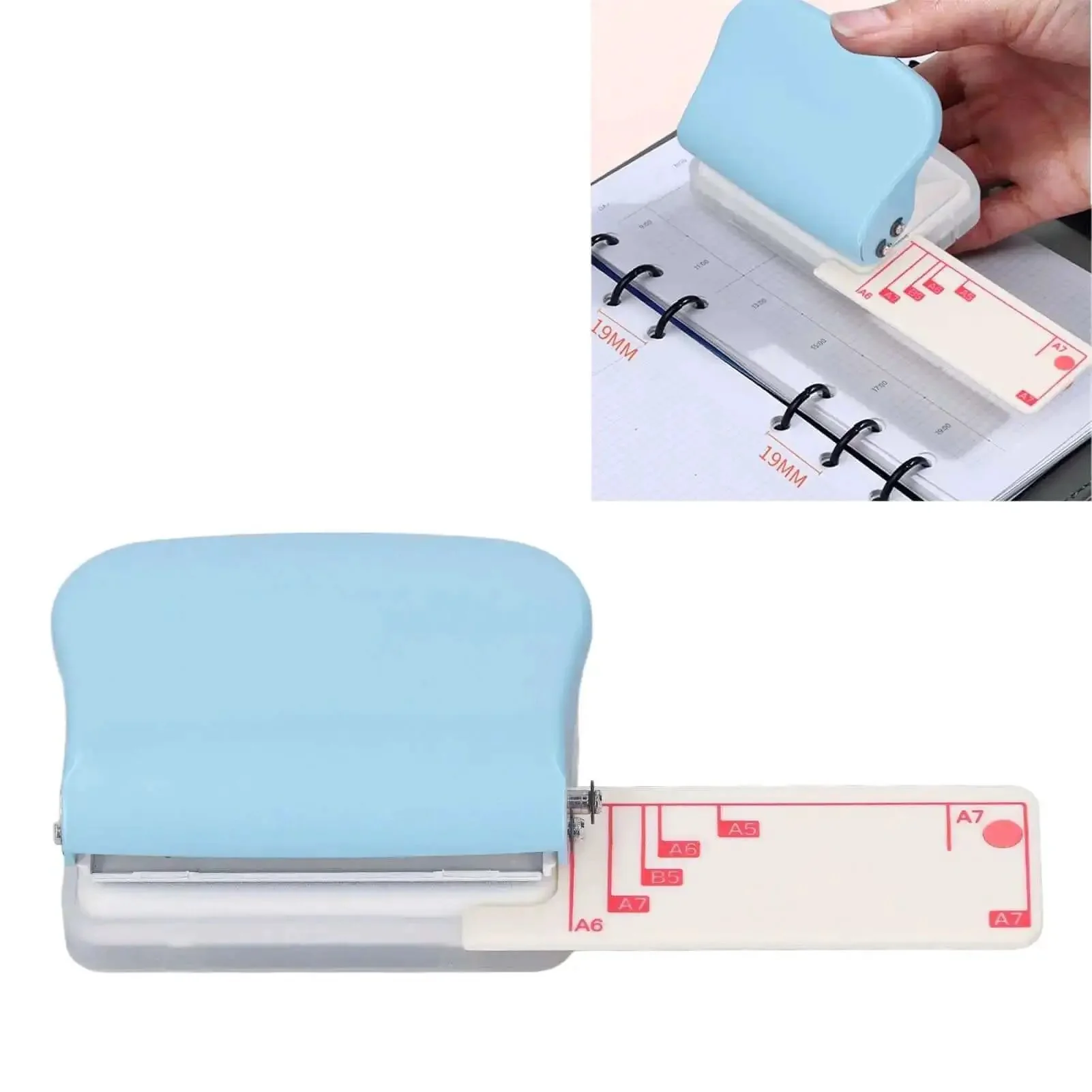 3 Hole Paper Punch Handheld Hole Puncher For A4 A5 A6 A7 B5 And More, 5 Sheets Capacity DIY Office School Home Tool With Plastic Cover And Metal Body, No-Fuss Go-To Easy To Use, Precise Alignment For Quick Document Binding - Image 5