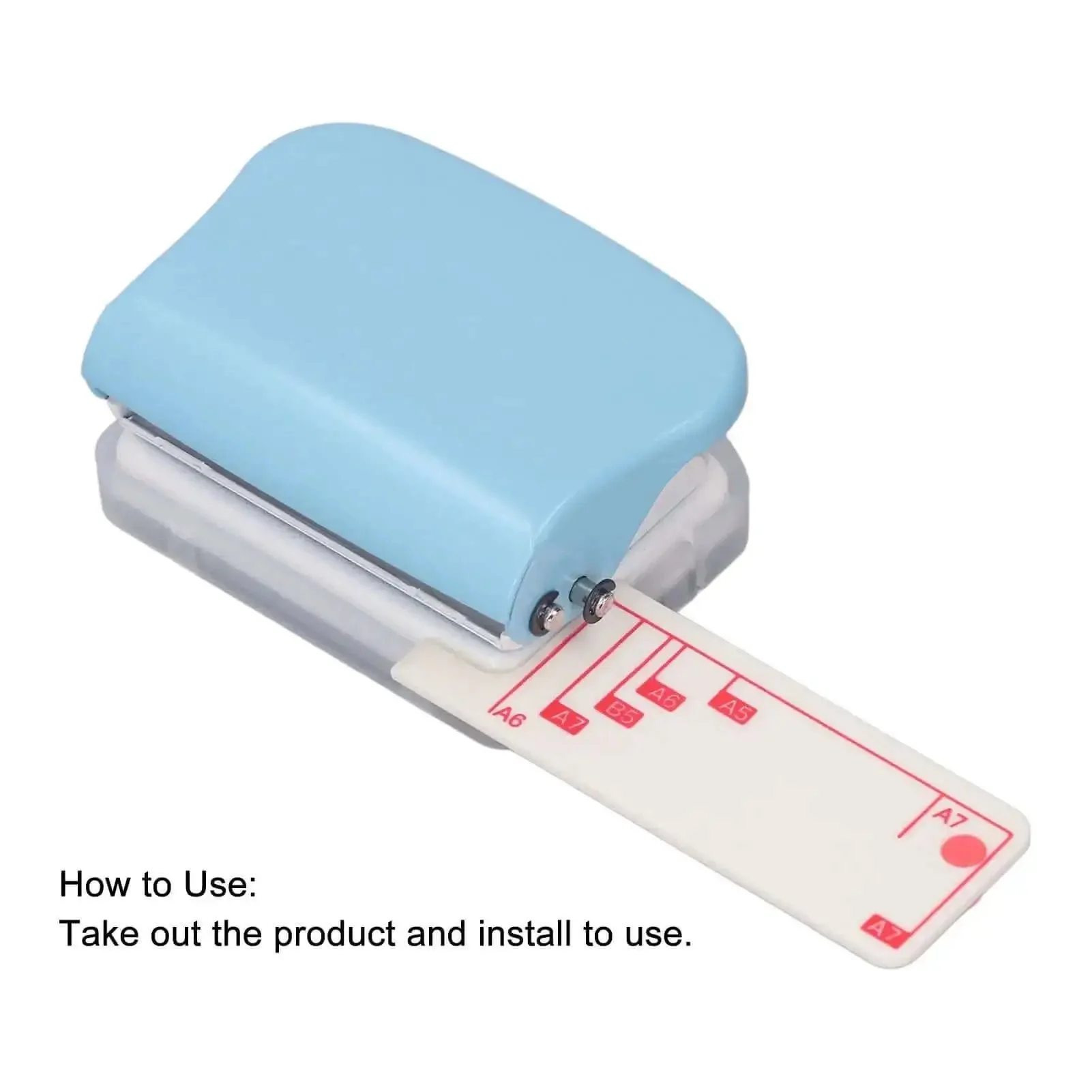 3 Hole Paper Puncher For Office Or DIY Projects, Handheld 5 Sheet Capacity, Fits B5 A5 A6 A7 A4 Paper, Durable Slip Proof Metal Body With Premium Plastic Cover, Portable Punch Tool - Image 6