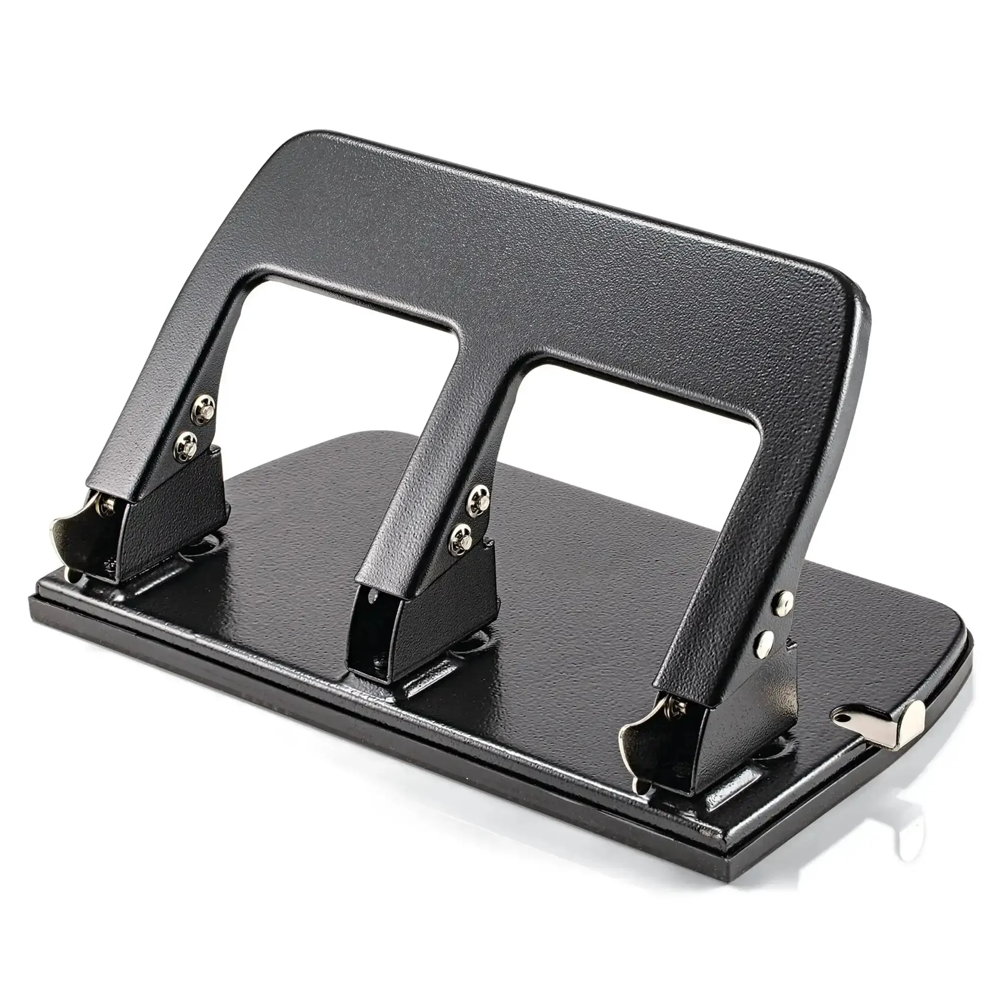 3 Hole Punch for Home Office, Medium Duty, 30 Sheet Capacity, Ergonomic Soft Grip Handles, Adjustable Paper Guide, Durable Metal Base, Black, Built Tough for Daily Use and Smooth No Nonsense Paperwork Prep