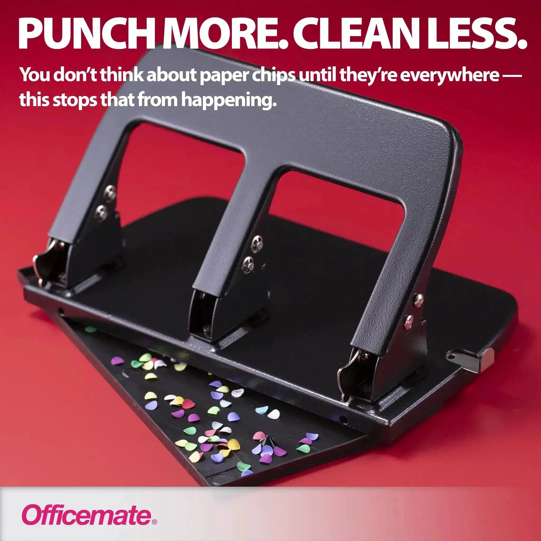 3 Hole Punch for Home Office, Medium Duty, 30 Sheet Capacity, Ergonomic Soft Grip Handles, Adjustable Paper Guide, Durable Metal Base, Black, Built Tough for Daily Use and Smooth No Nonsense Paperwork Prep - Image 6