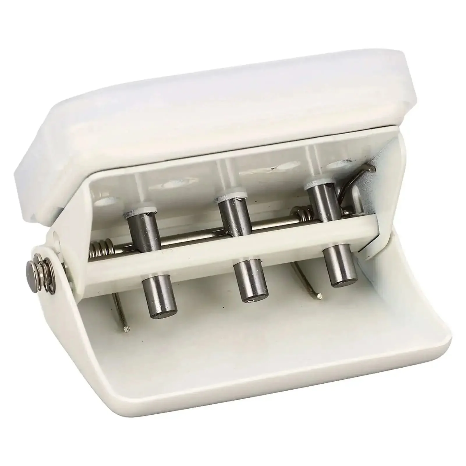 3 Hole Punch Handheld Metal Round Punch For Do It Yourself Binders Notebooks And Scrapbooks 5 Sheet Capacity Works With A4 A5 A6 A7 B5 Paper Multi Size Compatible Cinch Book Binder Tool - Image 2