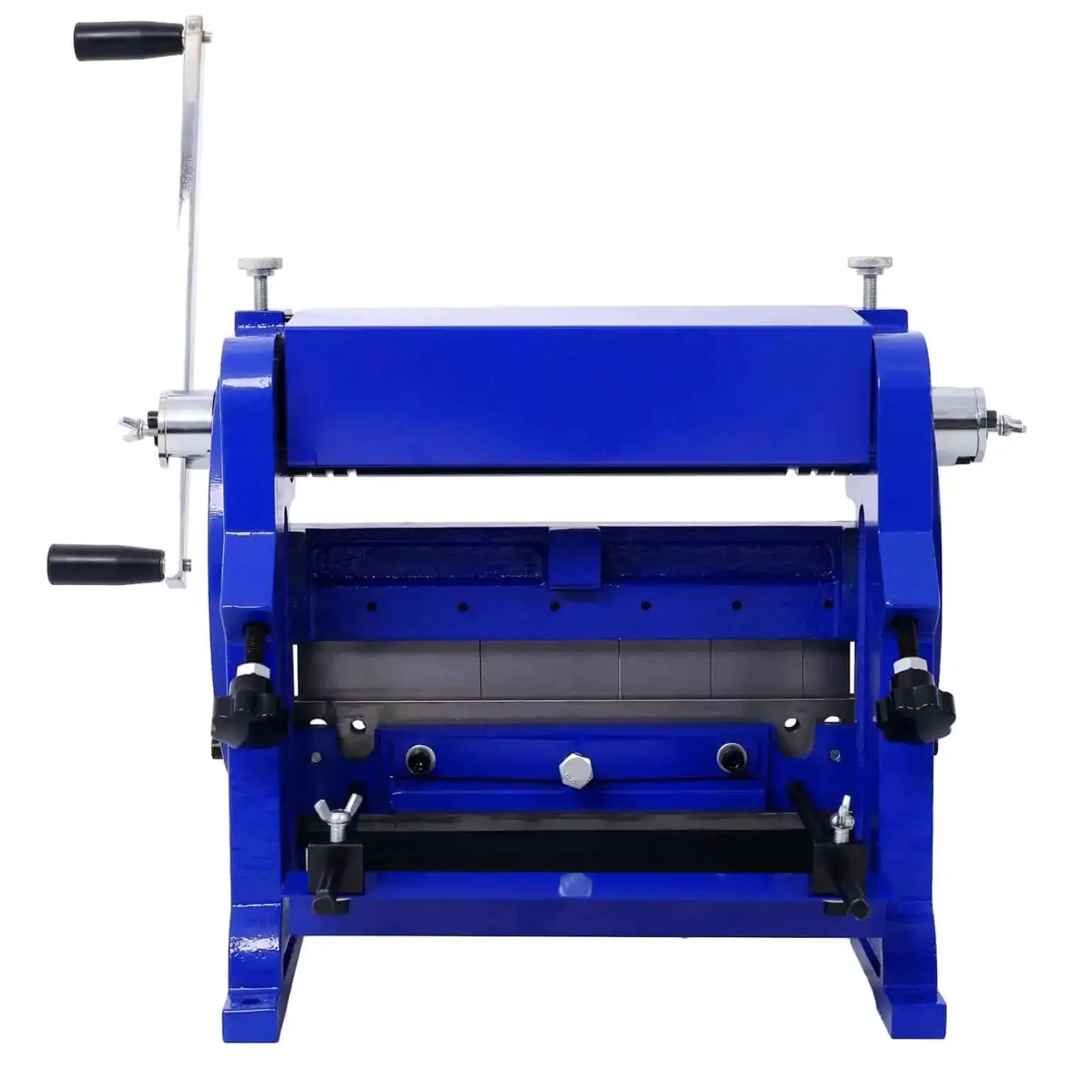 3 In 1 Sheet Metal Brake 12 Inch Blue Combination Machine For Bending Shearing And Rolling In The Workshop With Five Blade Options Including 1 In 2x2 In 3 In And 4 In And Durable HT200 Casting For Tough Metalwork - Image 8