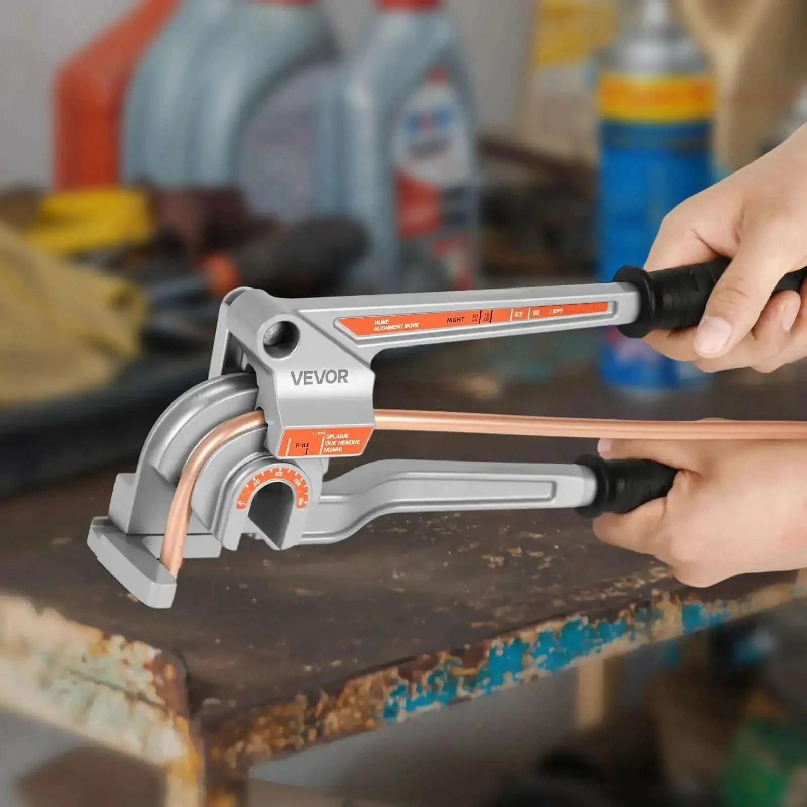 3 In 1 Tube Bender For Copper And Aluminum Pipes, Handy Manual Level Bending Tool For One Quarter, Three Eighths, And One Half Inch OD, 180 Degree Bends For HVAC And Air Conditioning - Image 3