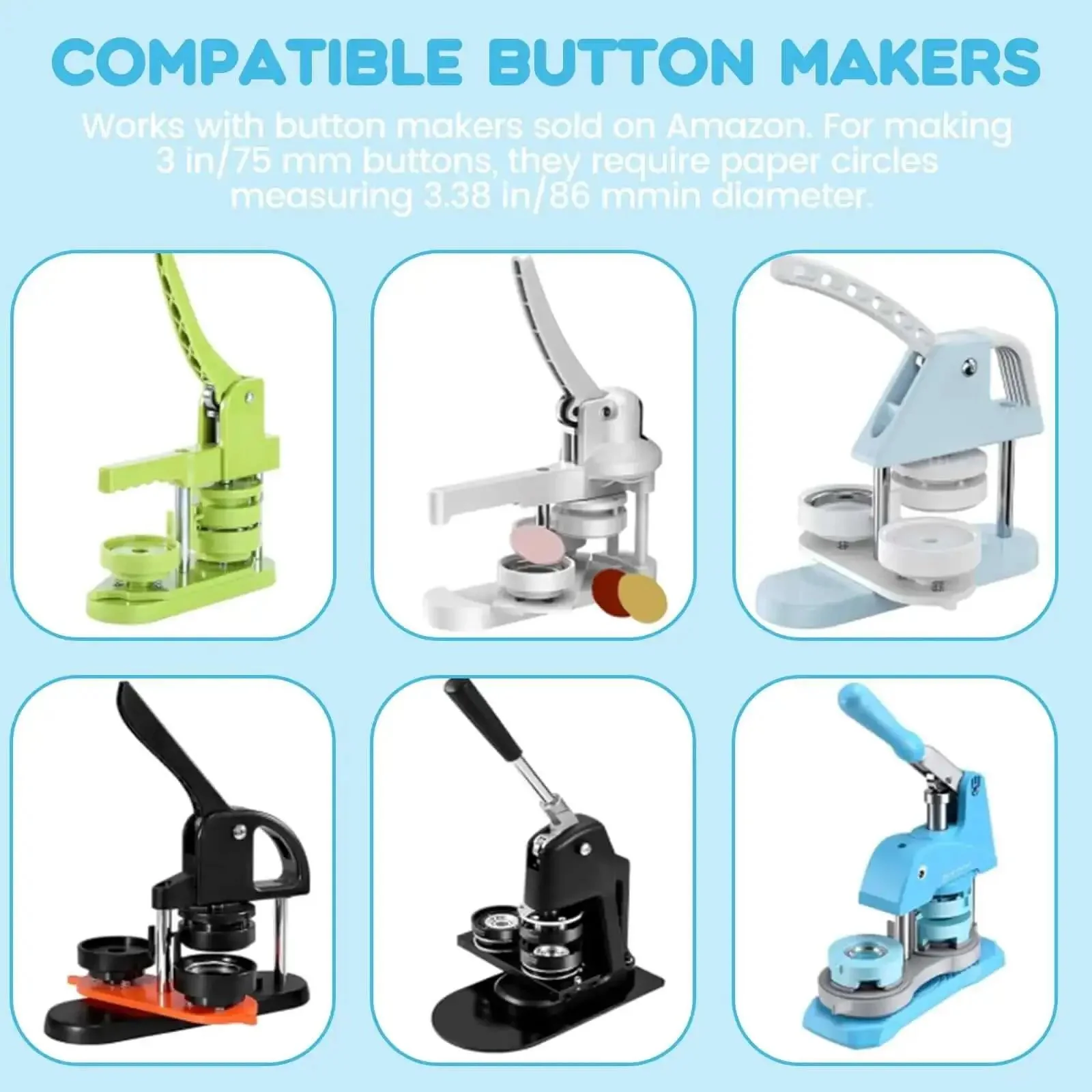 3 Inch Circle Punch For Button Making, Precision 86mm Circle Cutter, Durable Steel Blade, Everyday Craft Tool For Cutting Clean Circles Up To 1 Million Cuts, Great For DIY Buttons And Crafts - Image 4