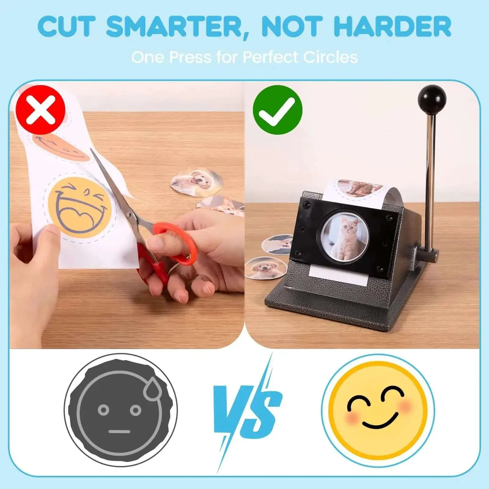 3 Inch Circle Punch For Button Making, Precision 86mm Circle Cutter, Durable Steel Blade, Everyday Craft Tool For Cutting Clean Circles Up To 1 Million Cuts, Great For DIY Buttons And Crafts - Image 7