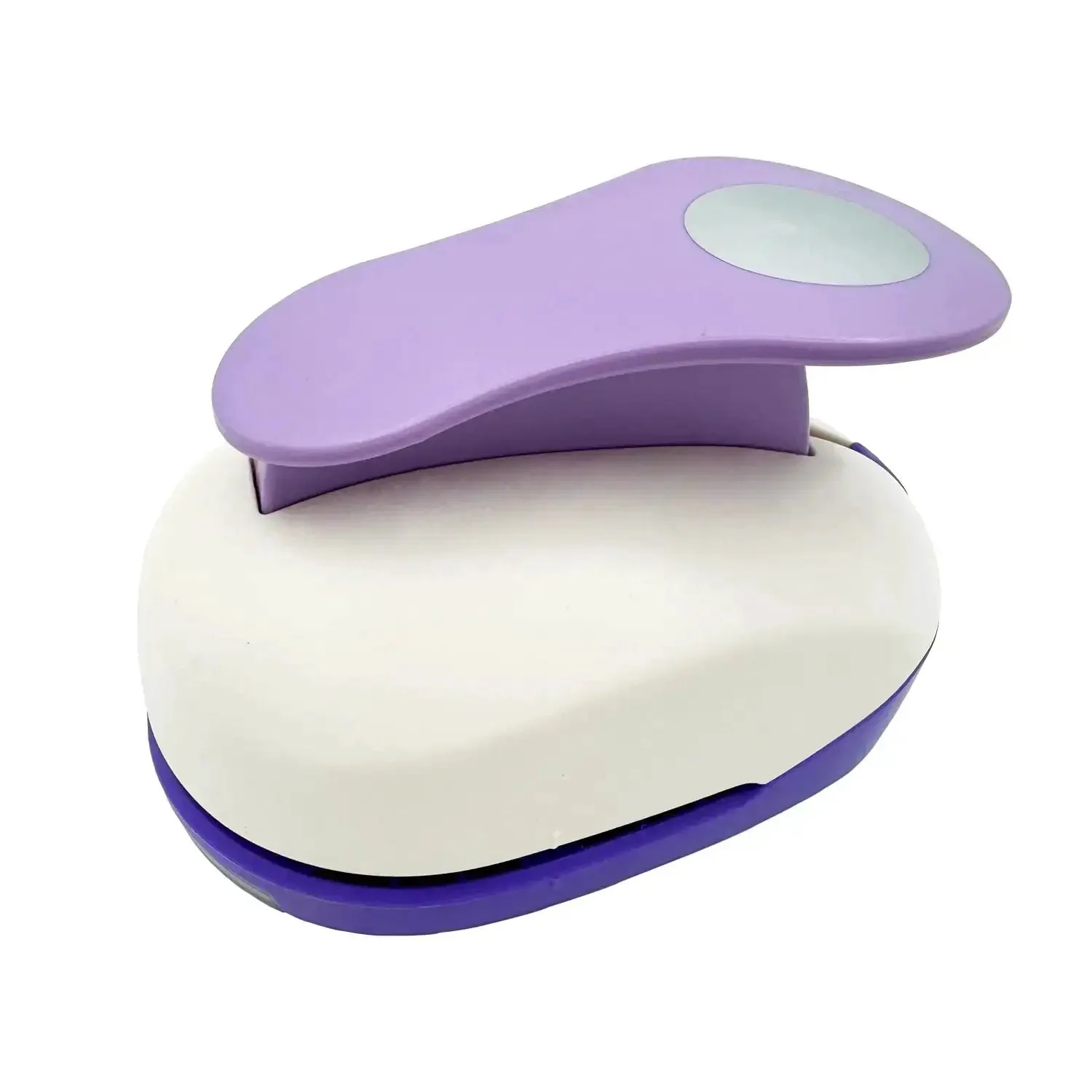 3 Inch Circle Punch For Paper Crafting Large 75mm Hole Punch For Cardstock Scrapbooks Greeting Cards Gift Wrapping And DIY Projects In Purple And White