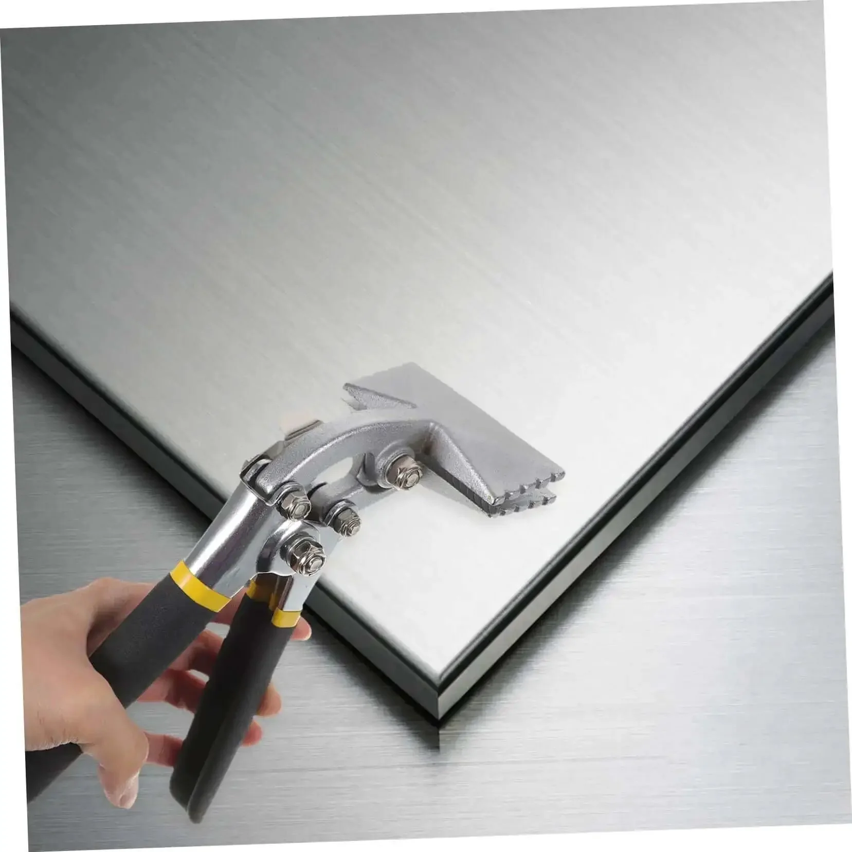 3 Inch Hand Seamer Sheet Metal Bending Tool With Anti Slip Jaws And Locking Handle Handy Flat Bar Bender For Metal Work Grippy Ergonomic Grip Great For Lightweight Steel Doors Keels And Wiring - Image 9